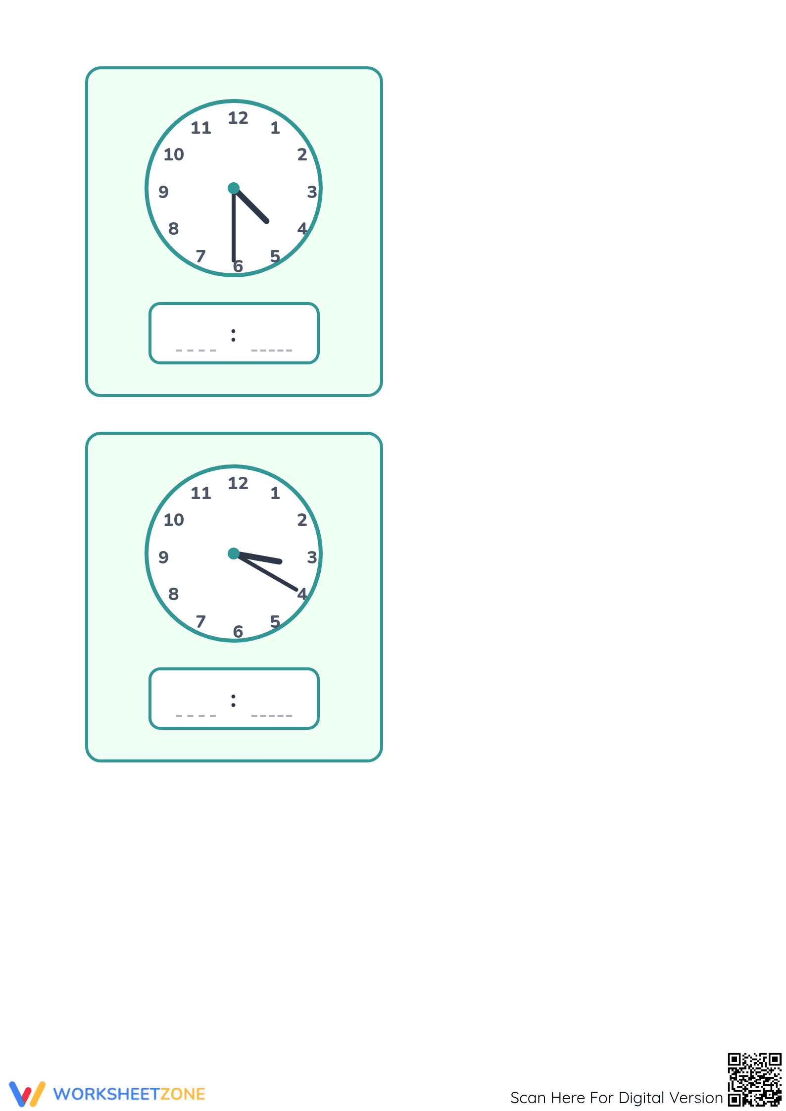 Printable Telling Time to the Minute Worksheet | Grade 3-5 - Page 5