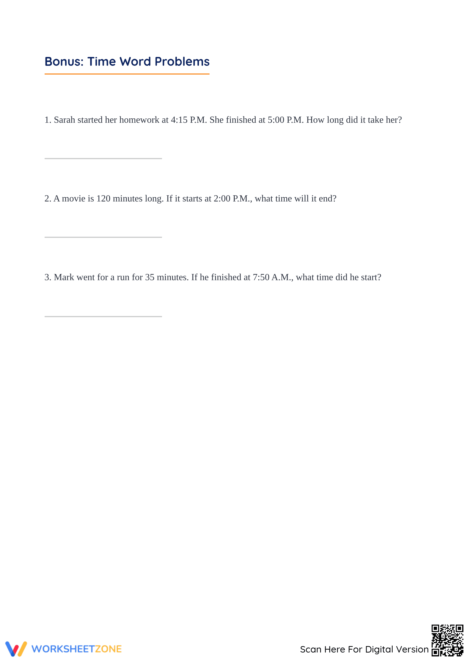 Printable Telling Time Revision Worksheet | Grade 2-3 - Page 4