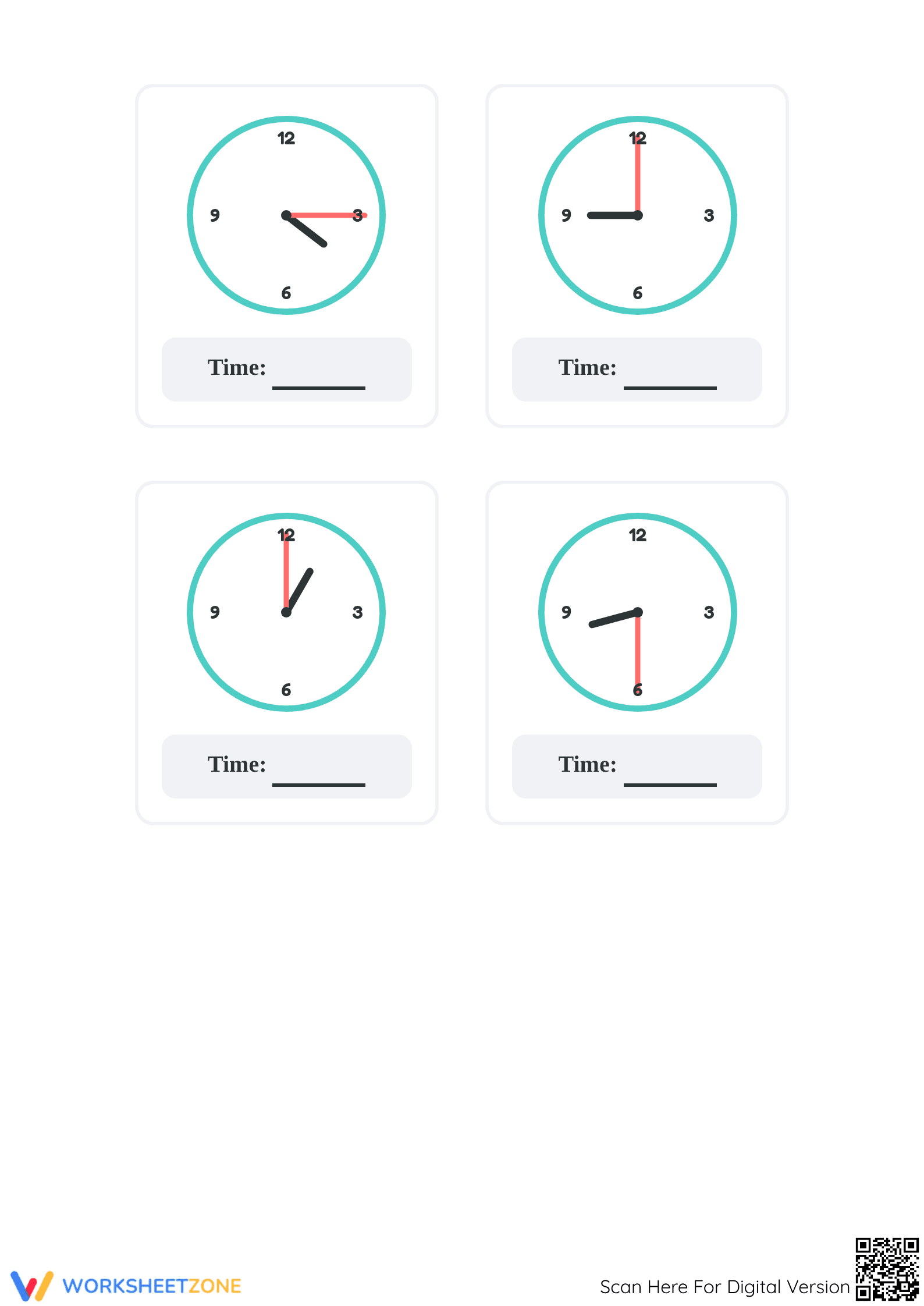 Essential Telling Time Worksheet | Grade 1 & 2 Math - Page 5