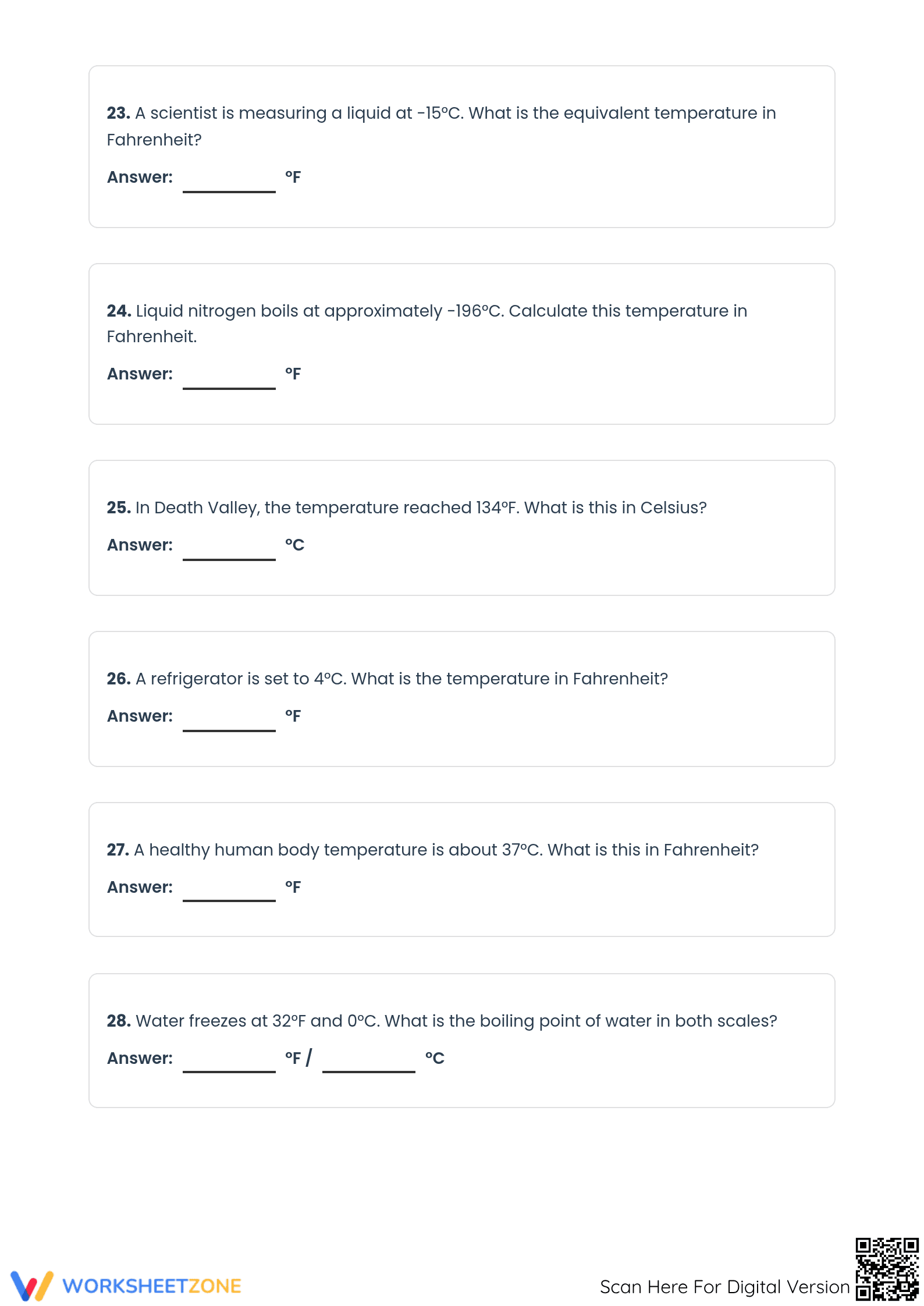 Converting Temperatures Worksheet | Essential Grade 5 Math - Page 4