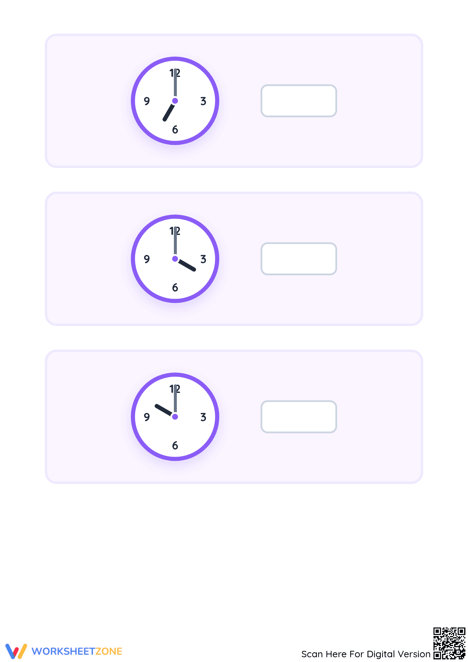 Time by the Hour Worksheet: Grade 1 Essential Practice - Page 2