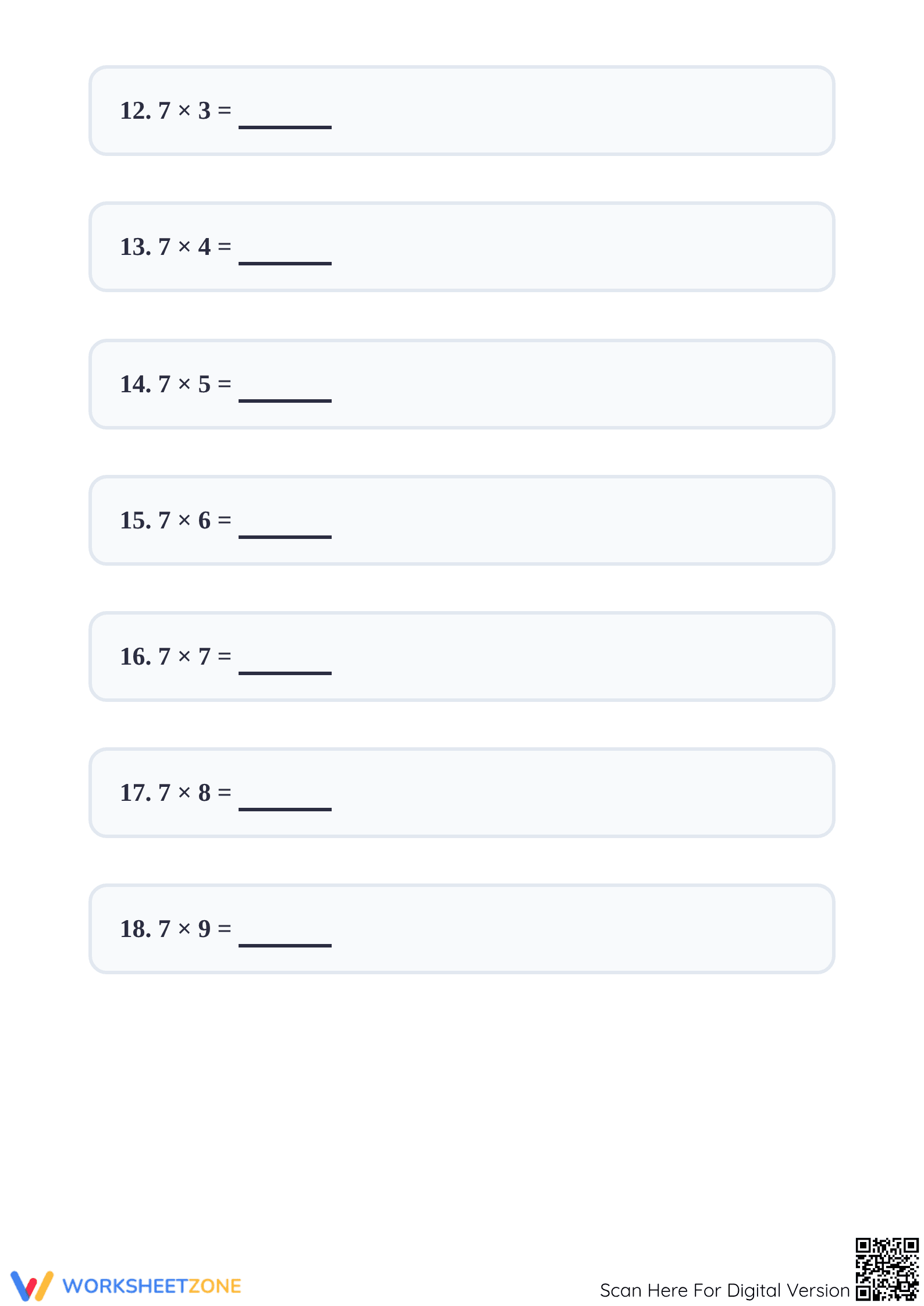 Essential 7 Times Table Worksheet | Grade 3 Math Printable - Page 4
