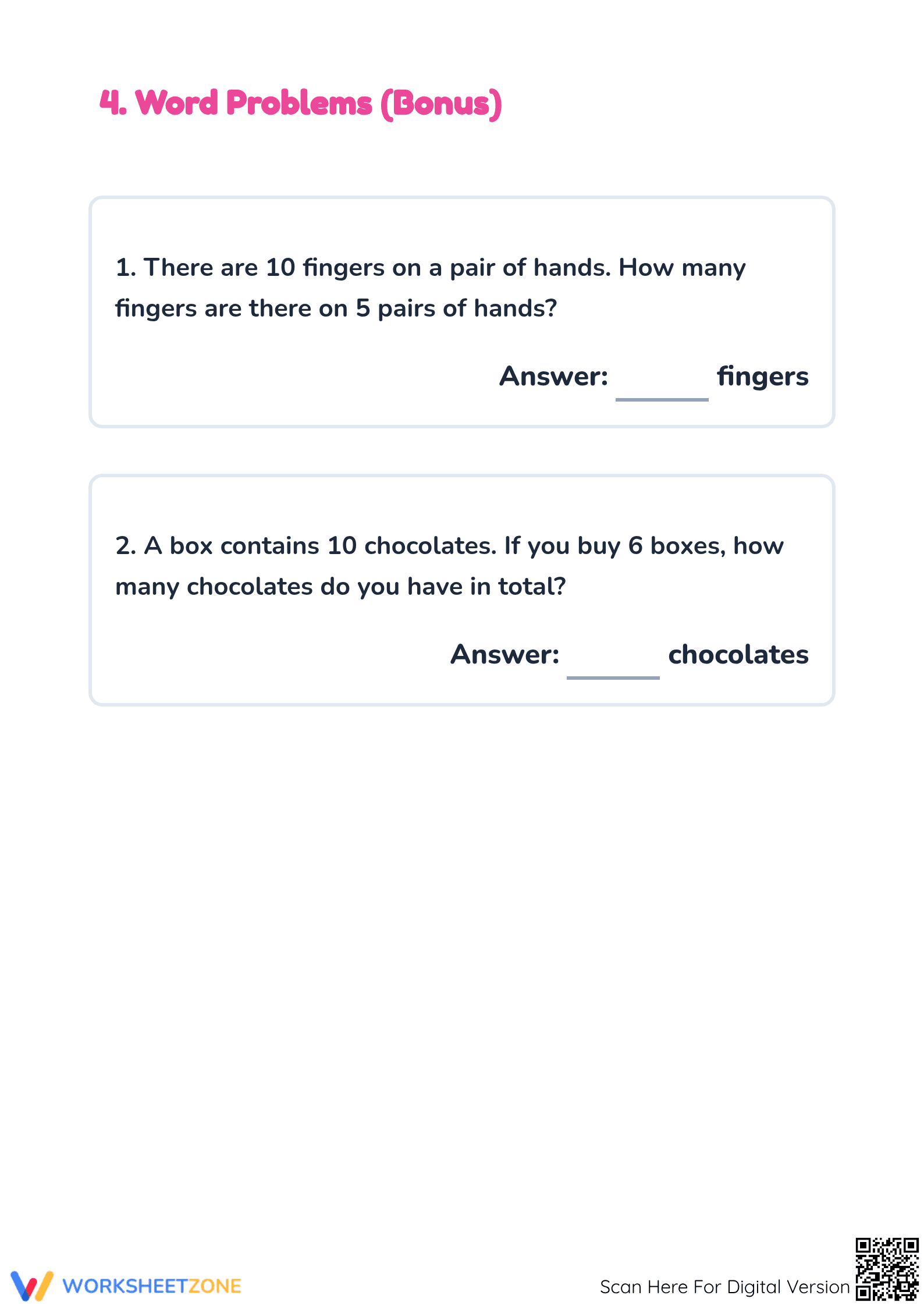 Printable Multiplying 10 Skip Counting Worksheet - Page 4