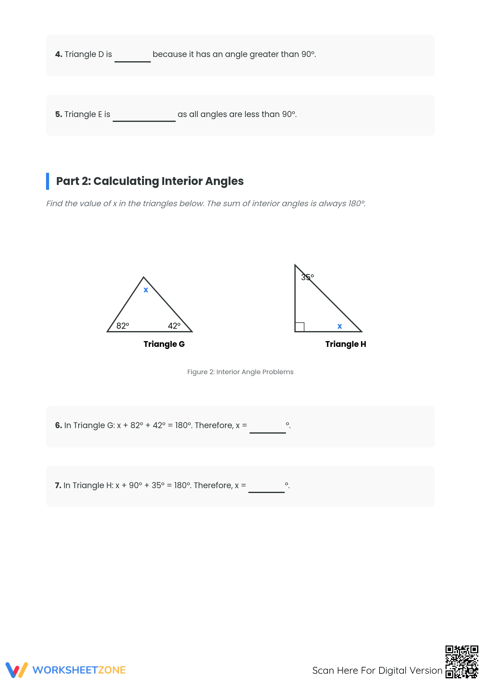 Essential Properties of Triangles Worksheet | Grade 8-10 - Page 2