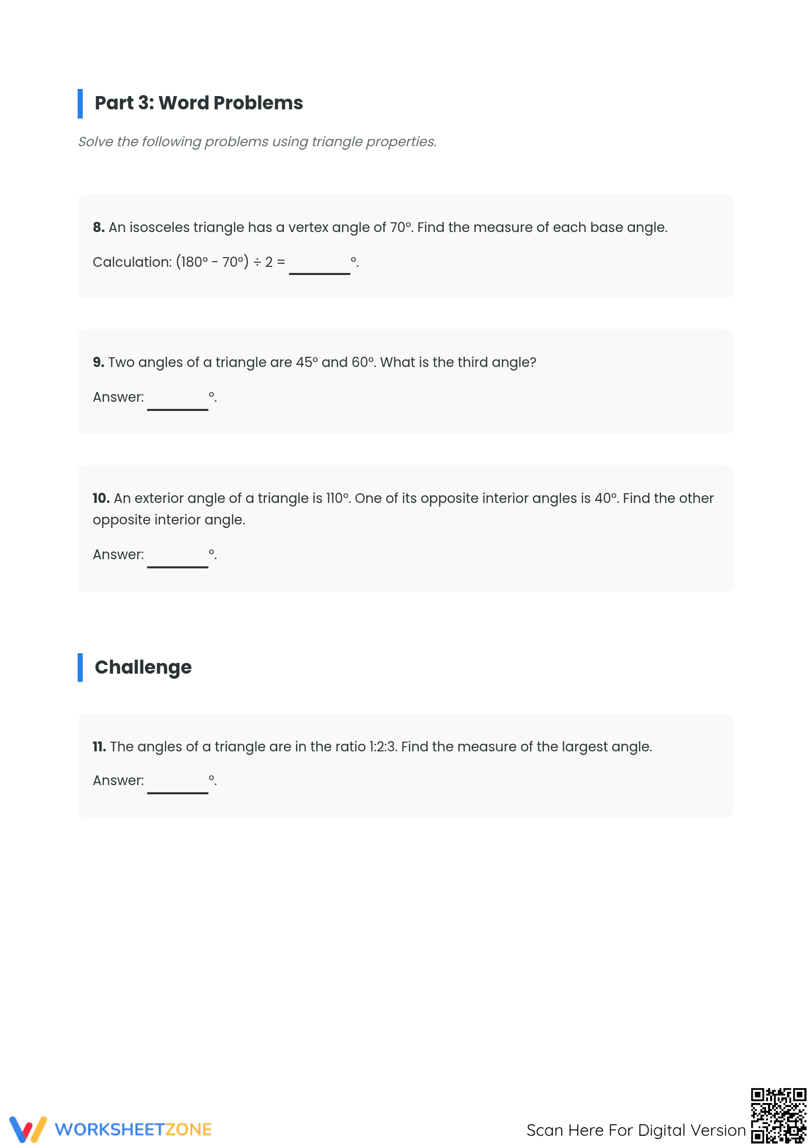 Essential Properties of Triangles Worksheet | Grade 8-10 - Page 3
