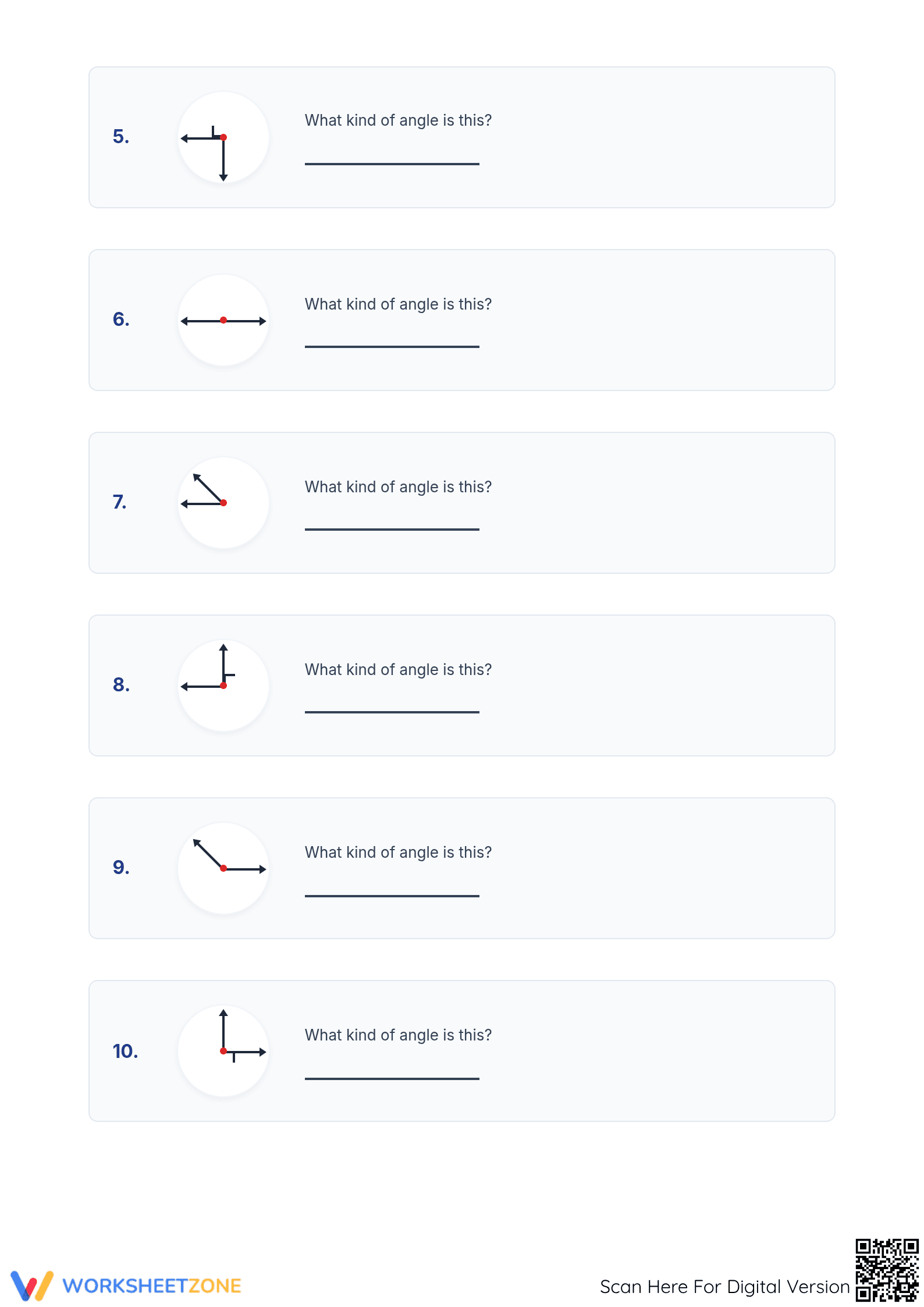 Essential Types of Angles Worksheet | Grades 7-10 Math - Page 2