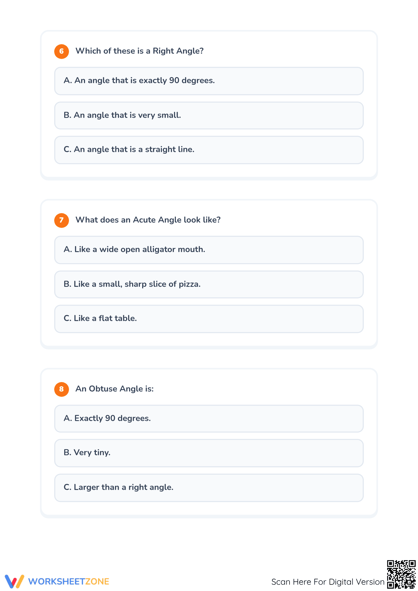 Printable Types of Angles Worksheet | Grade 3 Math Ready - Page 3