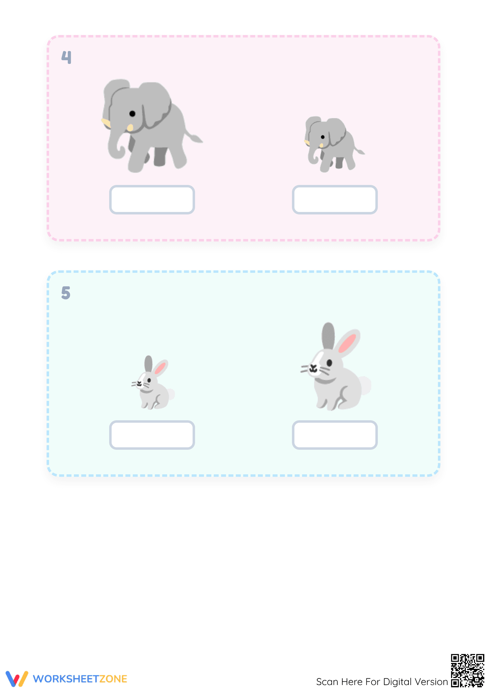 Printable Taller and Shorter Worksheet | Kindergarten Math - Page 3
