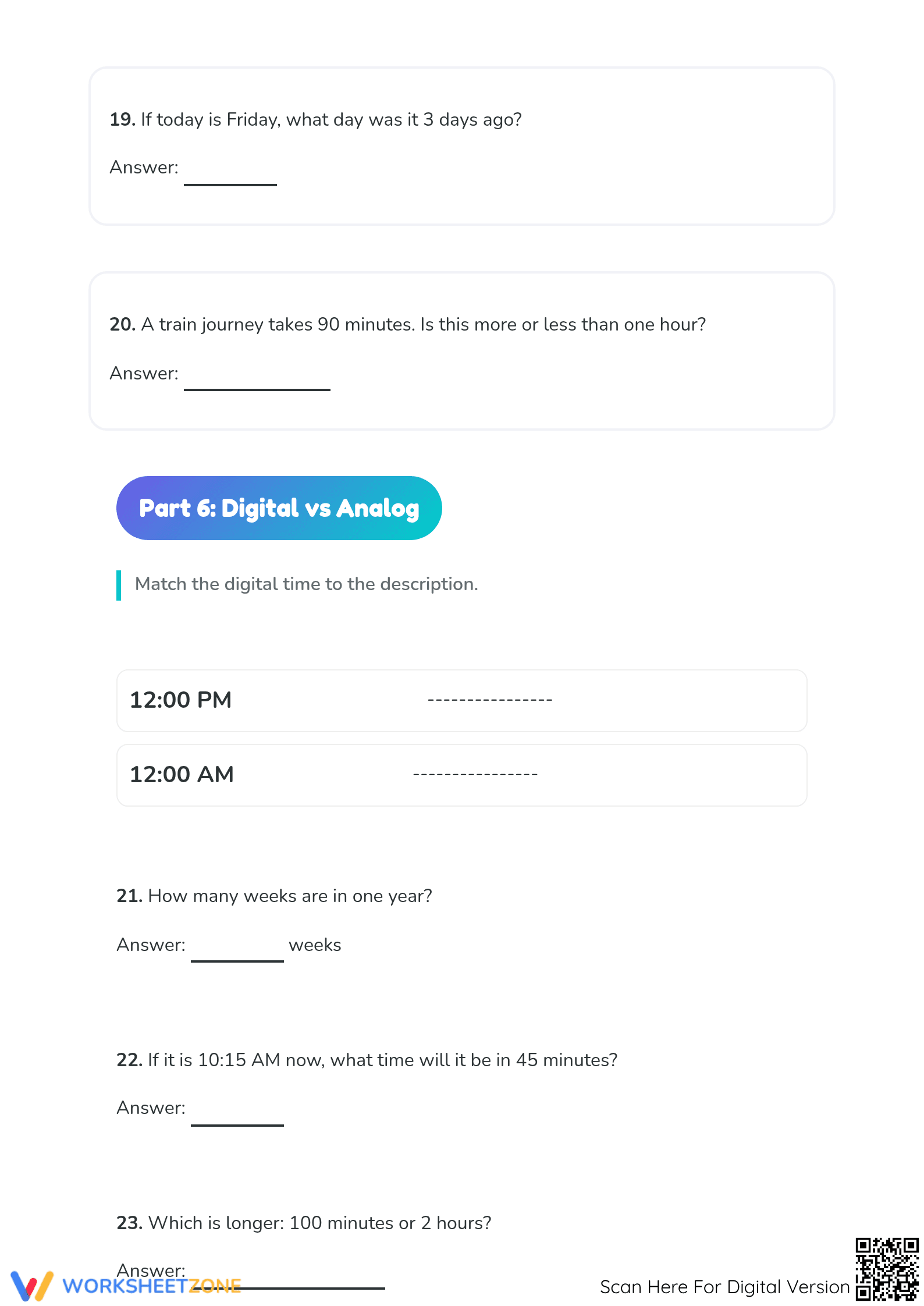 Printable Units of Time Worksheet | Complete Grade 2 Math - Page 5