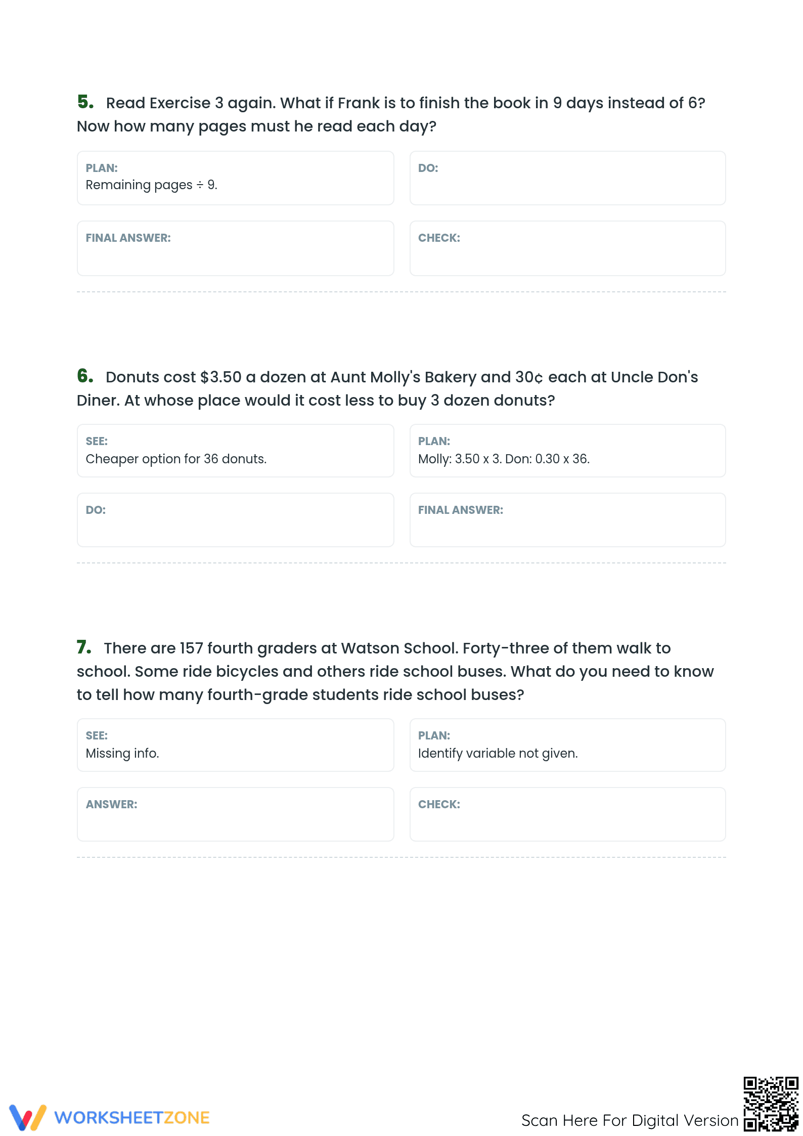 Essential Multi-Step Word Problems Printable | Grade 4 Math - Page 3