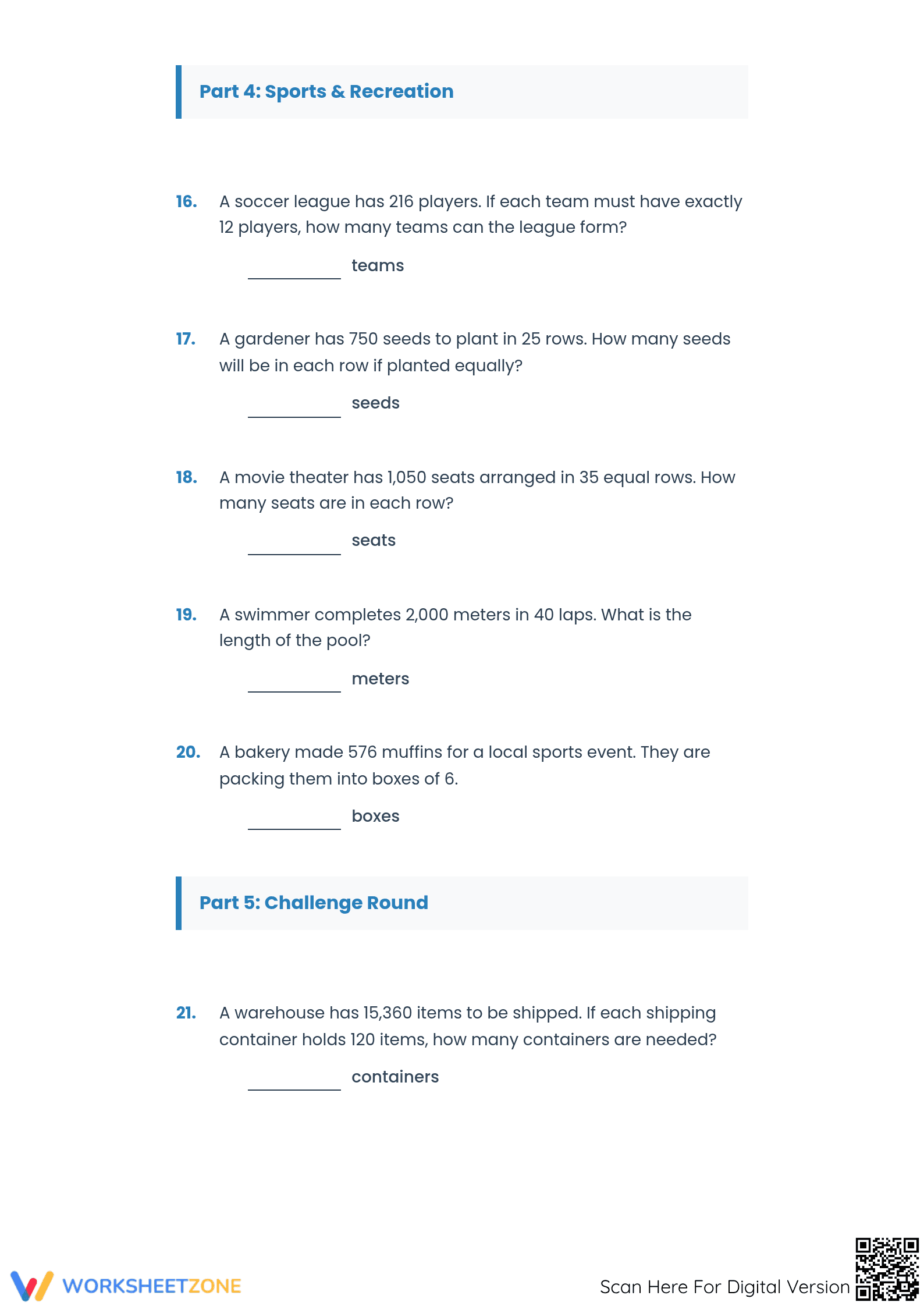 Division Word Problems Worksheet | Grade 5 Essential - Page 4