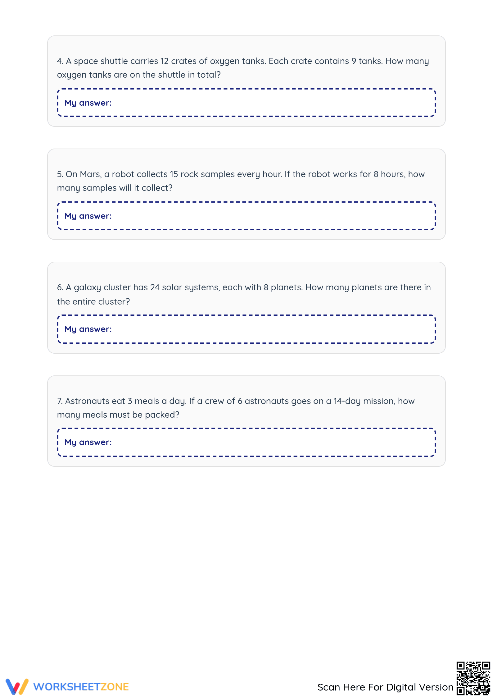 Essential Space Word Problems II | Grade 5 Math Aligned - Page 2
