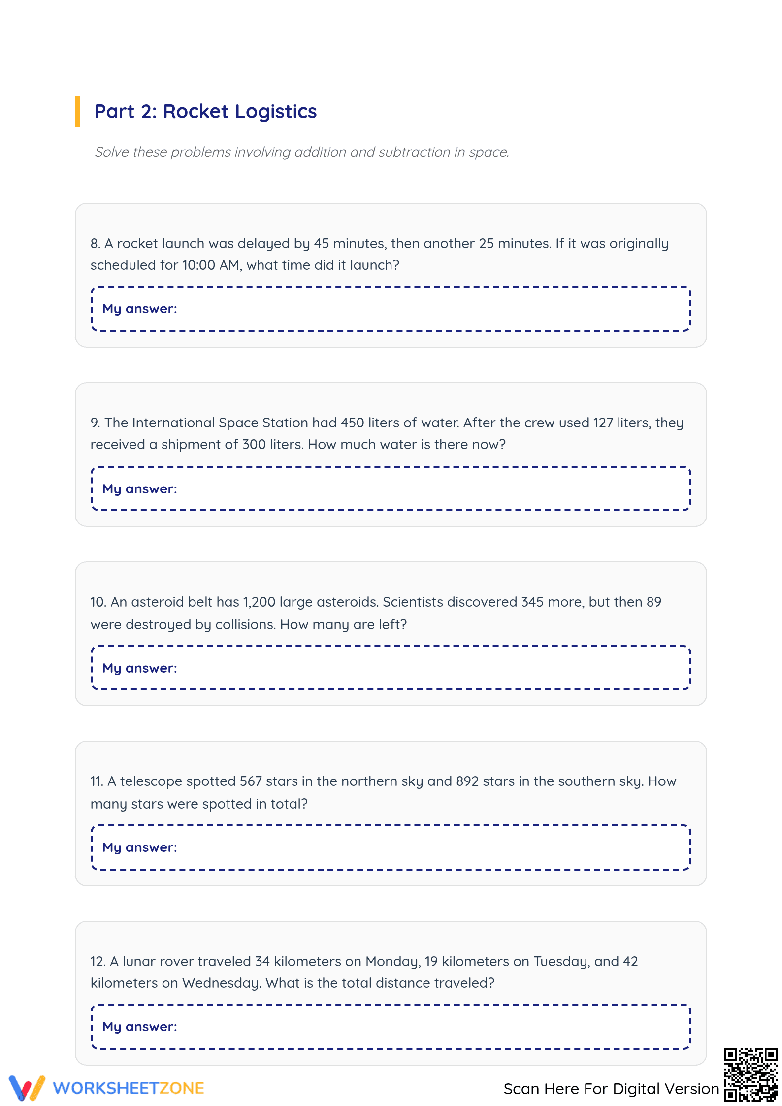 Essential Space Word Problems II | Grade 5 Math Aligned - Page 3