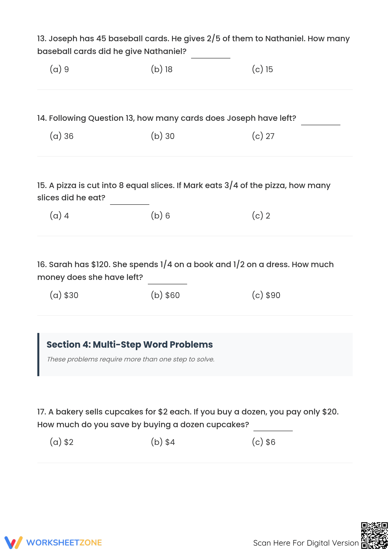 Essential GLAT Word Problems Worksheet | Grade 5 Math - Page 4