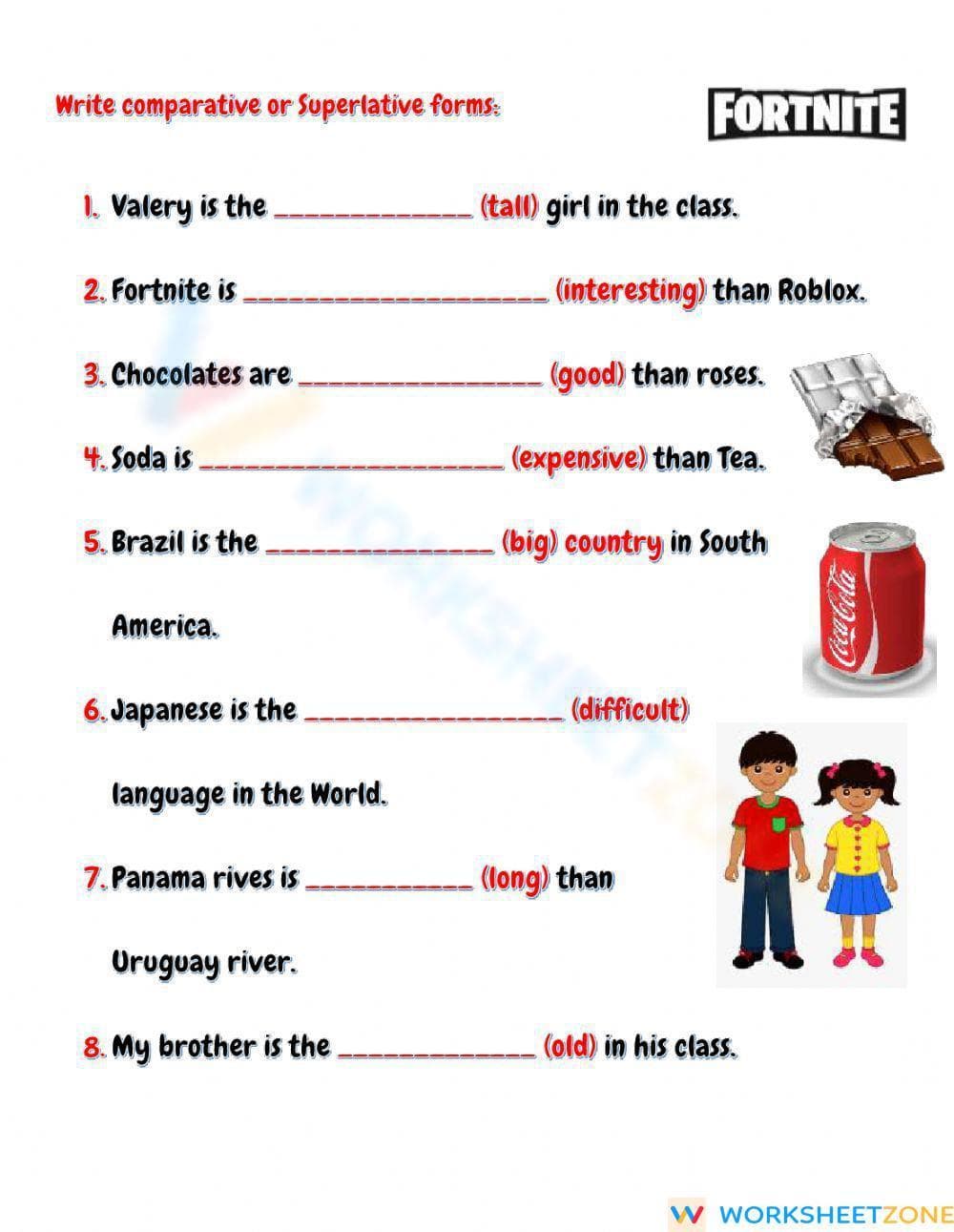 Printable Comparative Adjectives Worksheet | Grade 5 ELA - Page 2