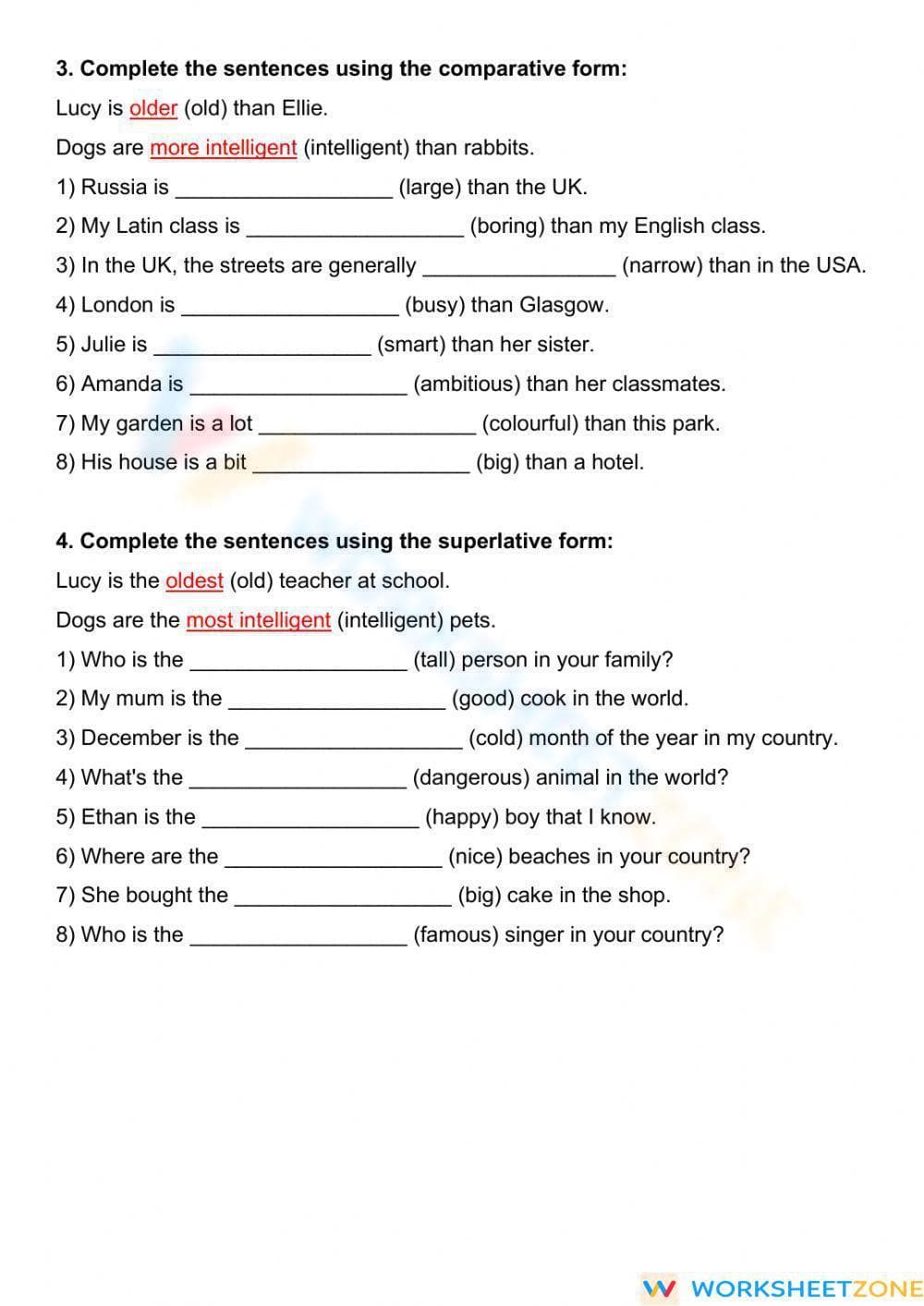 Printable Adjectives Worksheet | Grade 3 ELA - Page 2