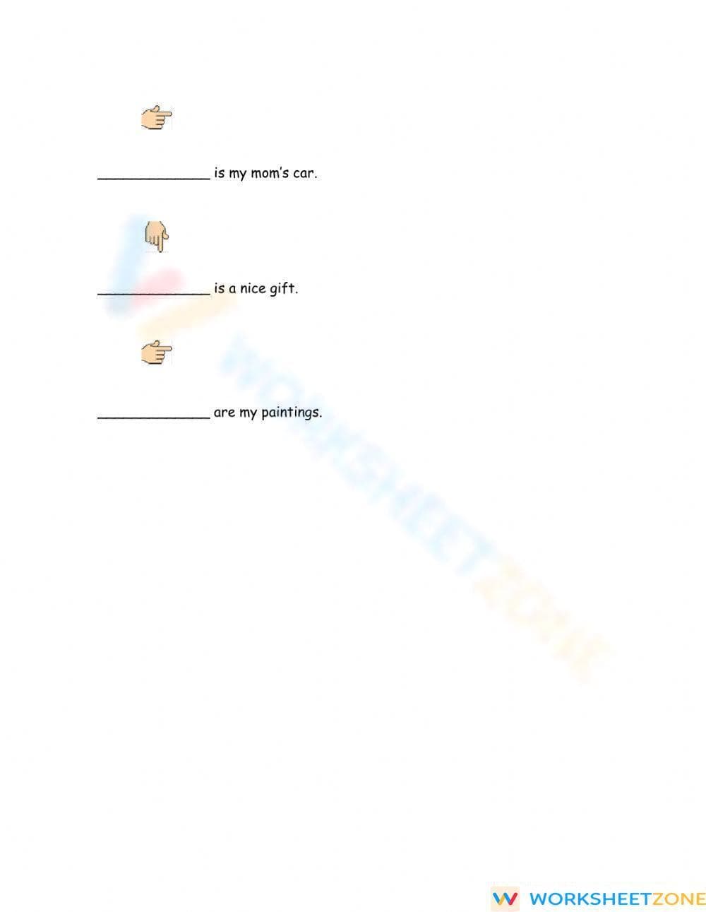 Printable Demonstratives Worksheet: This, That, These, Those - Page 2