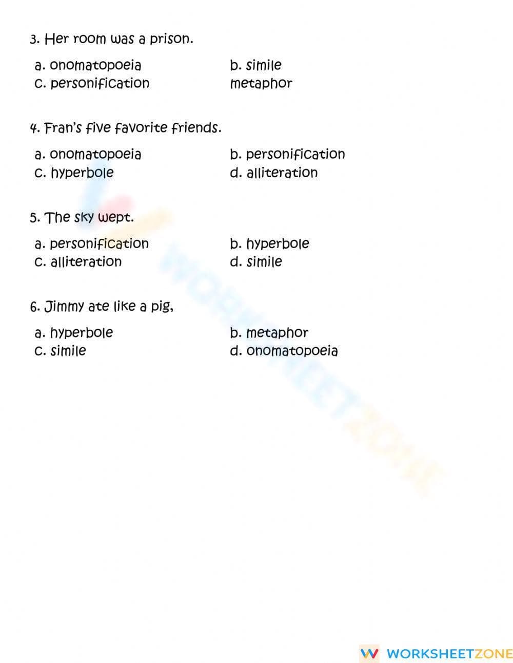 Figurative Language multiple choice - Page 2