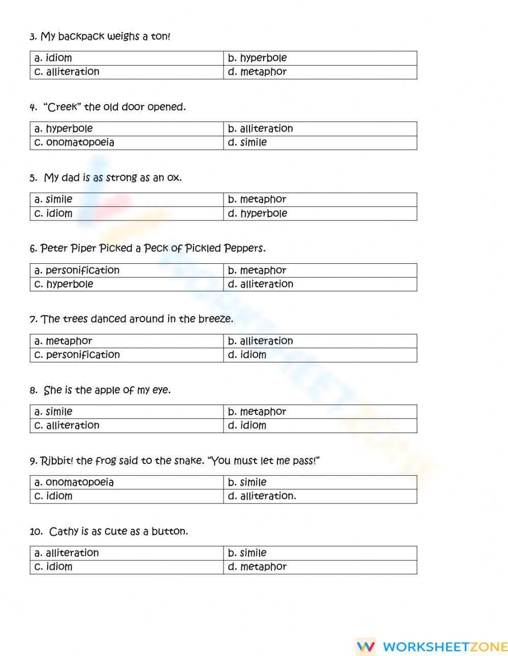 Learn Different Types of Figurative Language - Page 2