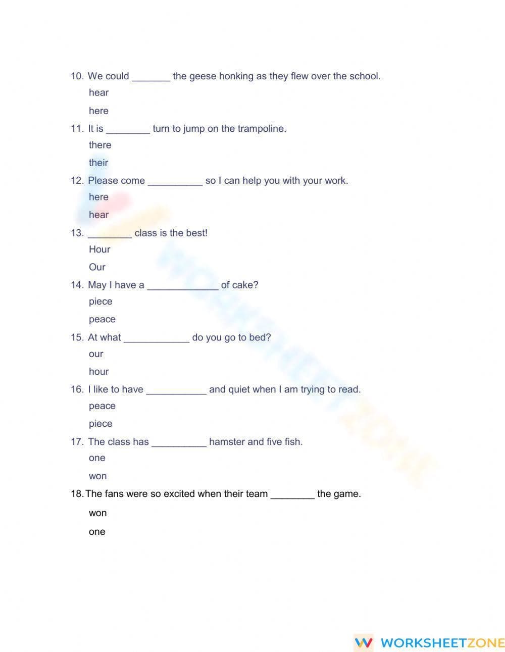 Homophone Spelling Test Worksheet | Grade 4 Essential - Page 2