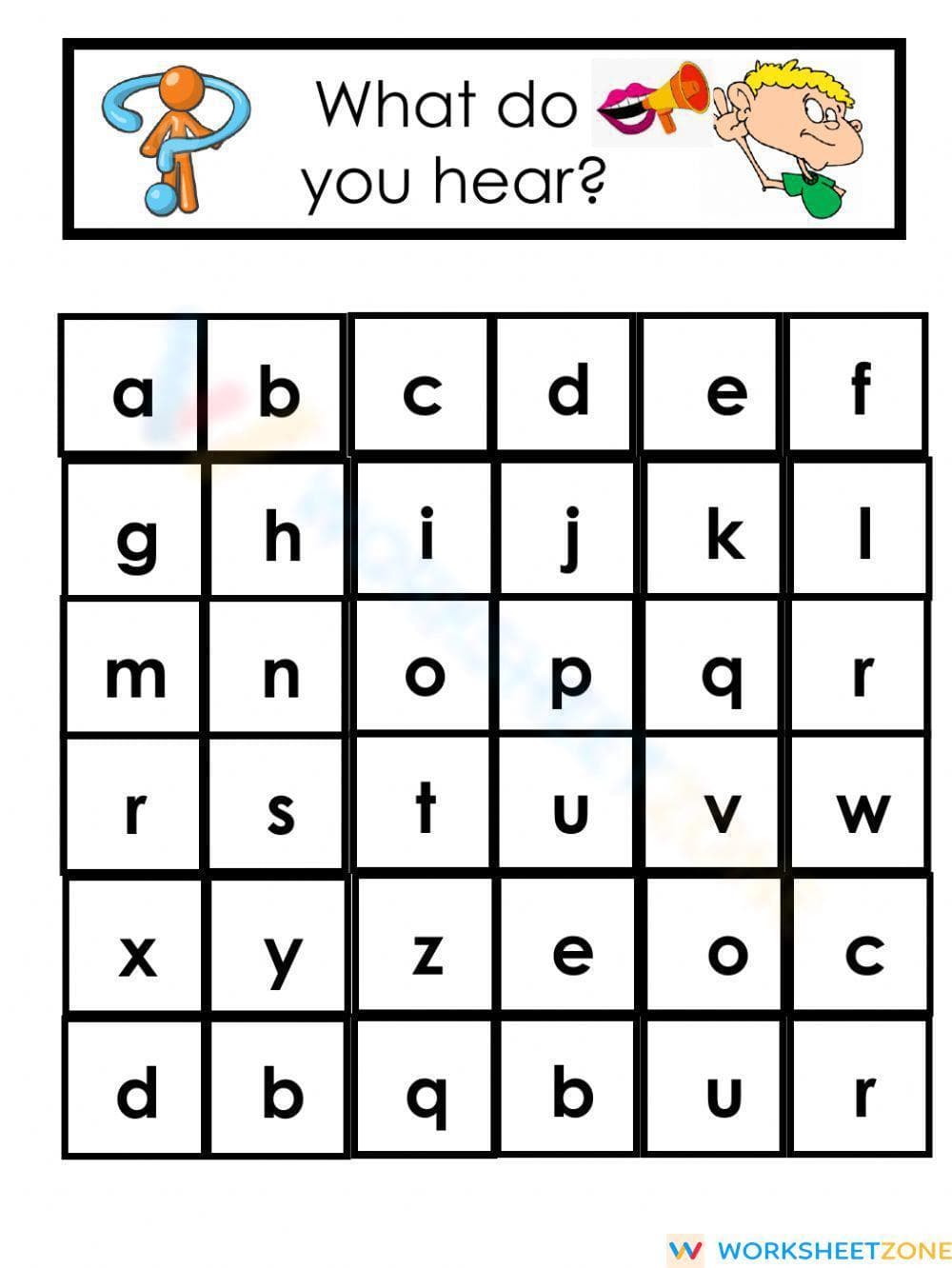 Grade K Alphabet Practice — Printable No-Prep Worksheet - Page 3