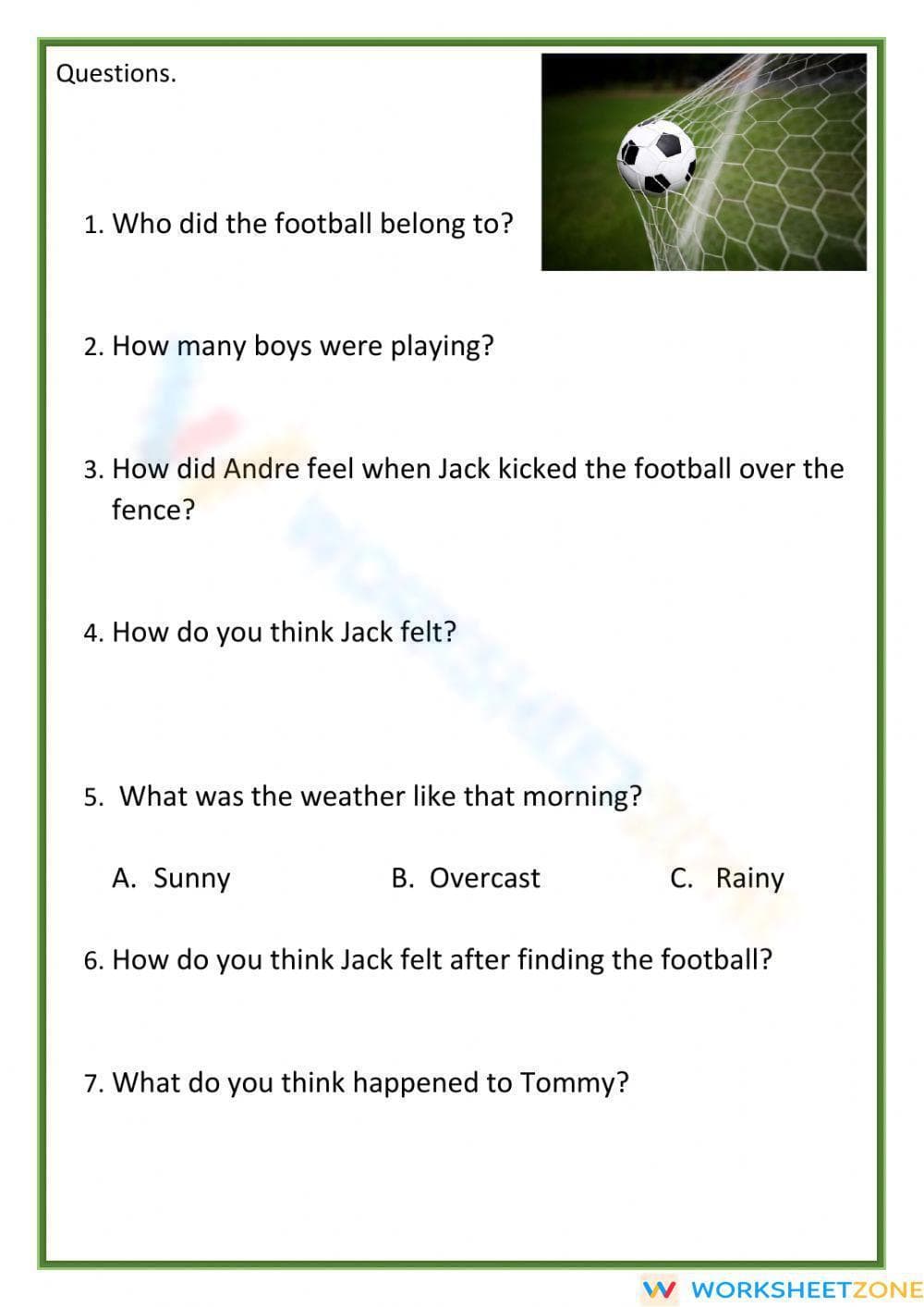 Improve Skills with Reading Comprehension Worksheets - Page 2