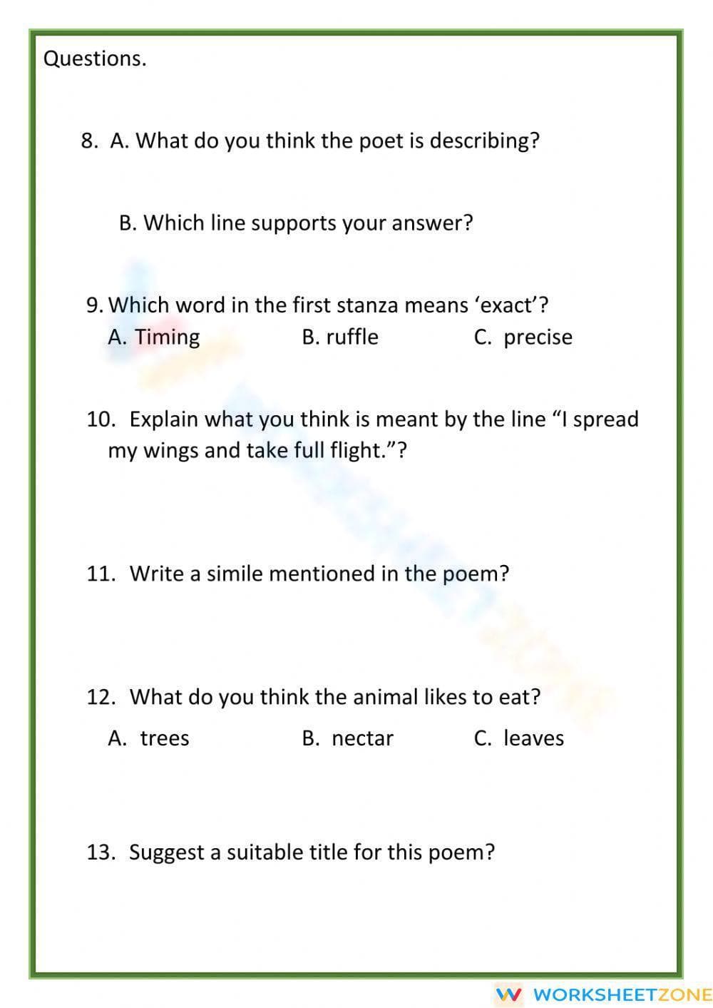 Improve Skills with Reading Comprehension Worksheets - Page 4