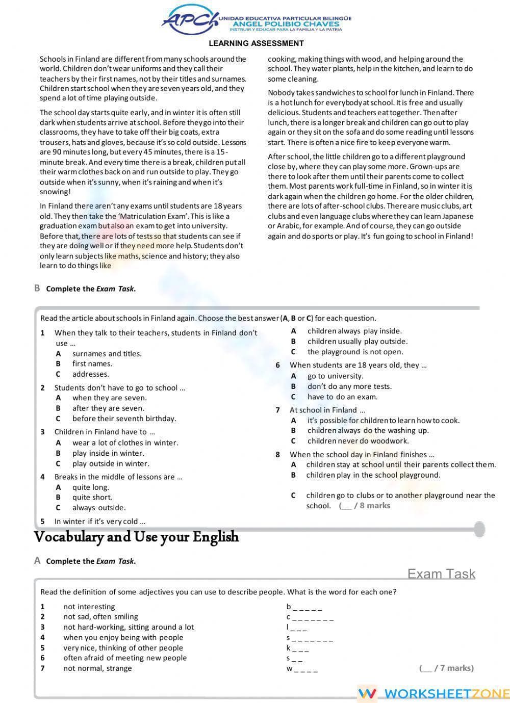 CCSS L.9-10.1 Worksheet: 9th Grade ELA Essential Exam - Page 2