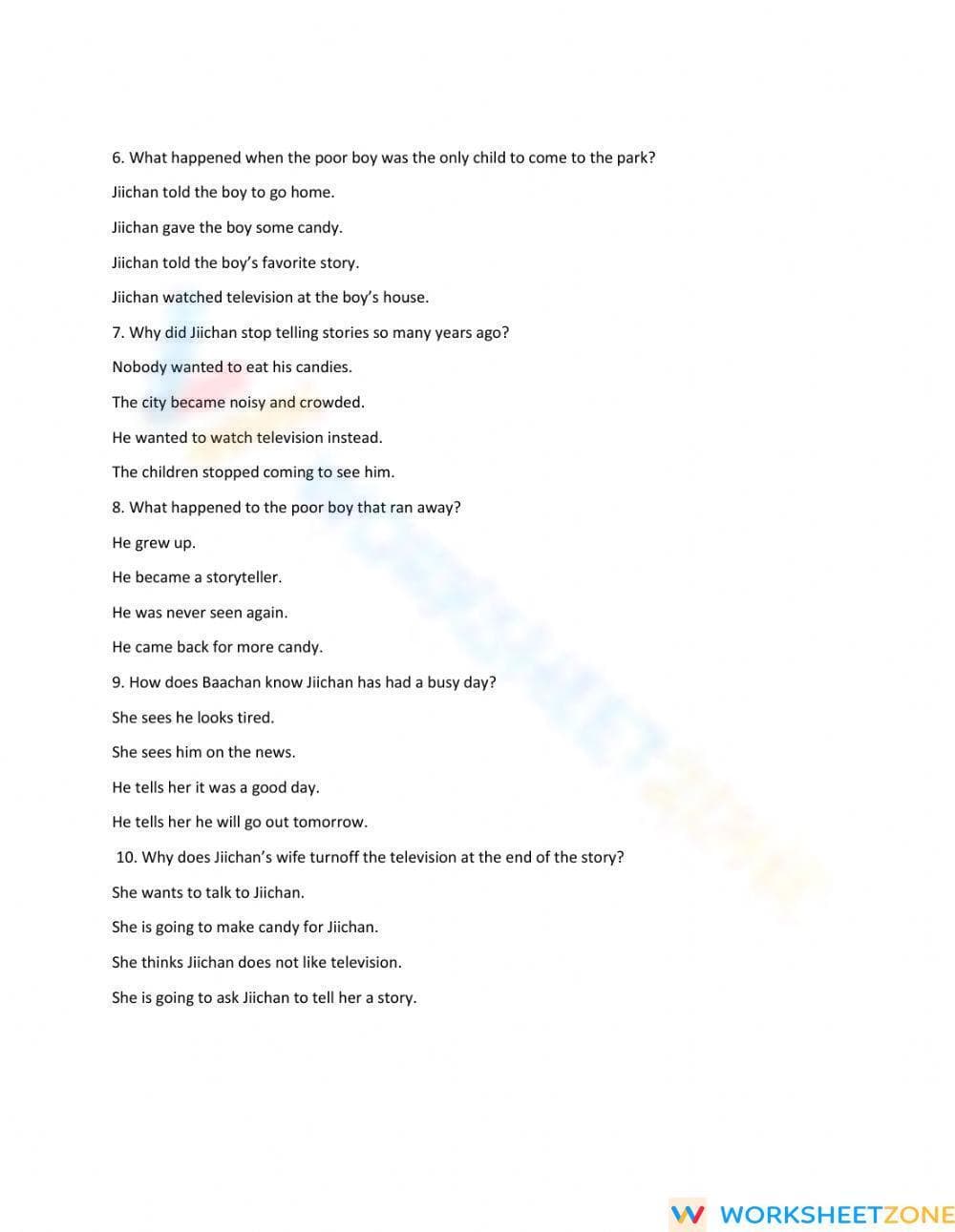 Printable Kamishibai Man Test | Grade 3 ELA Assessment - Page 2