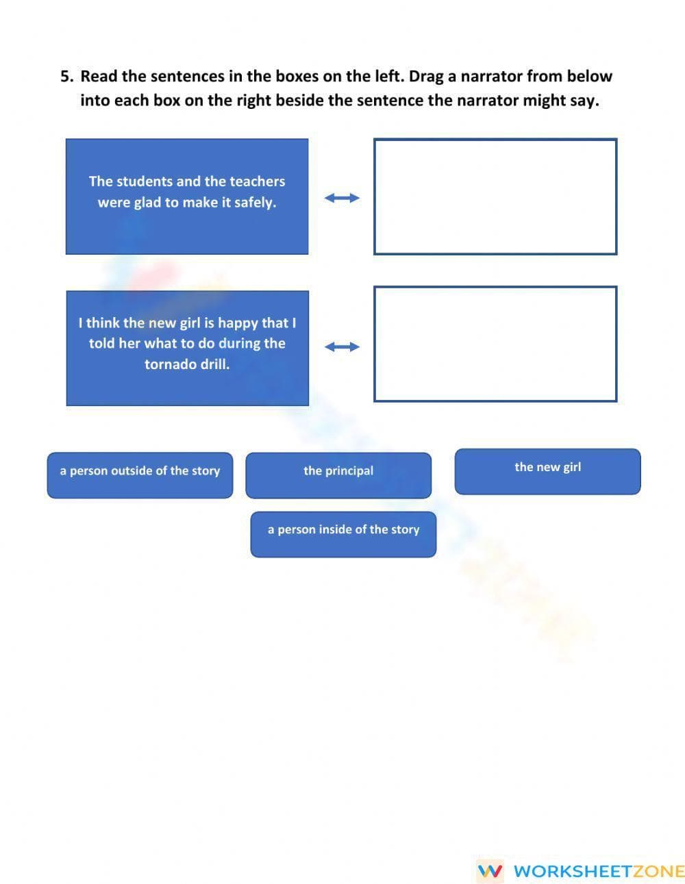 Printable RL.4.6 Point of View Worksheet | Grade 4 ELA - Page 3