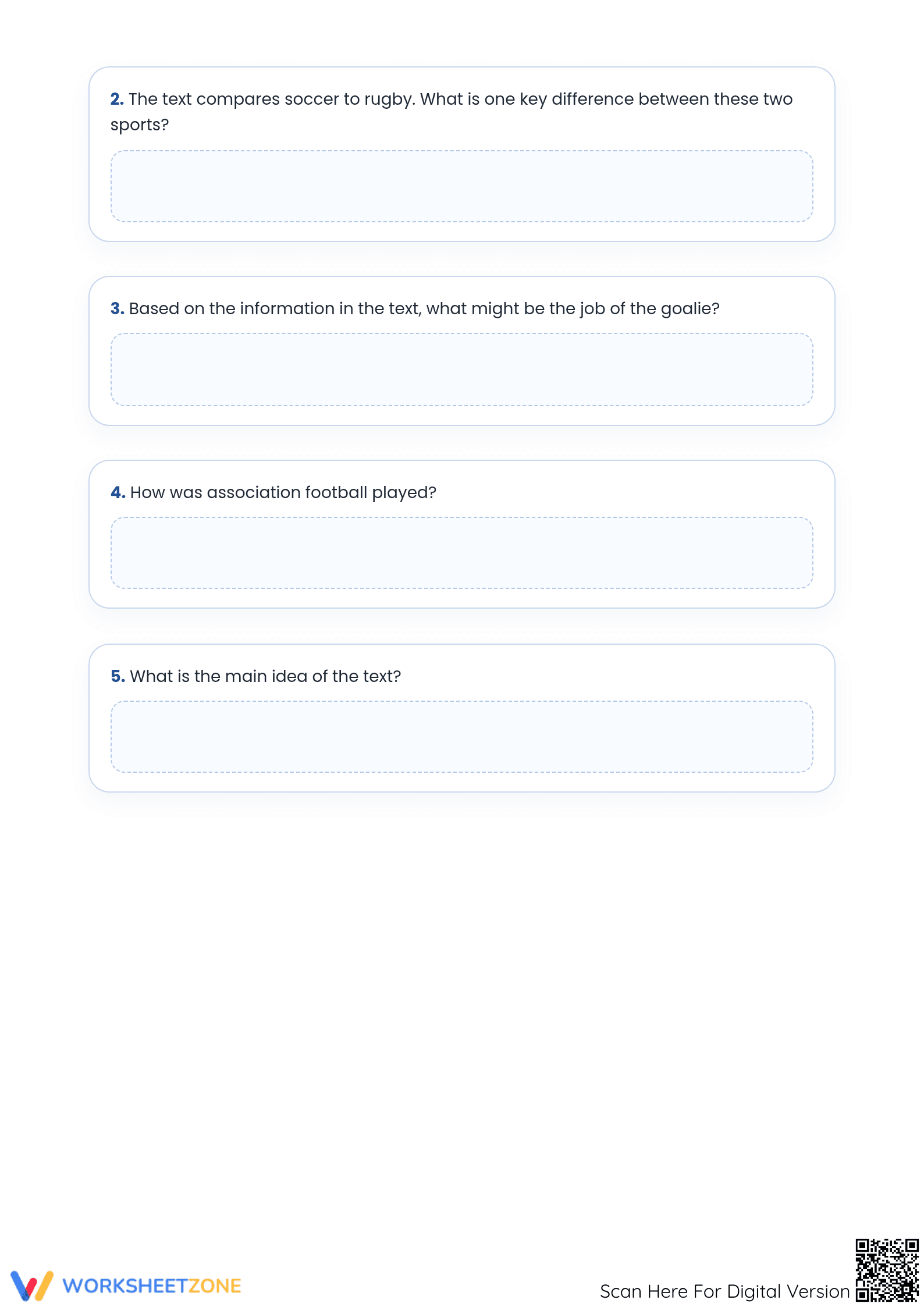 Grade 6 Main Idea — Printable No-Prep Worksheet - Page 2