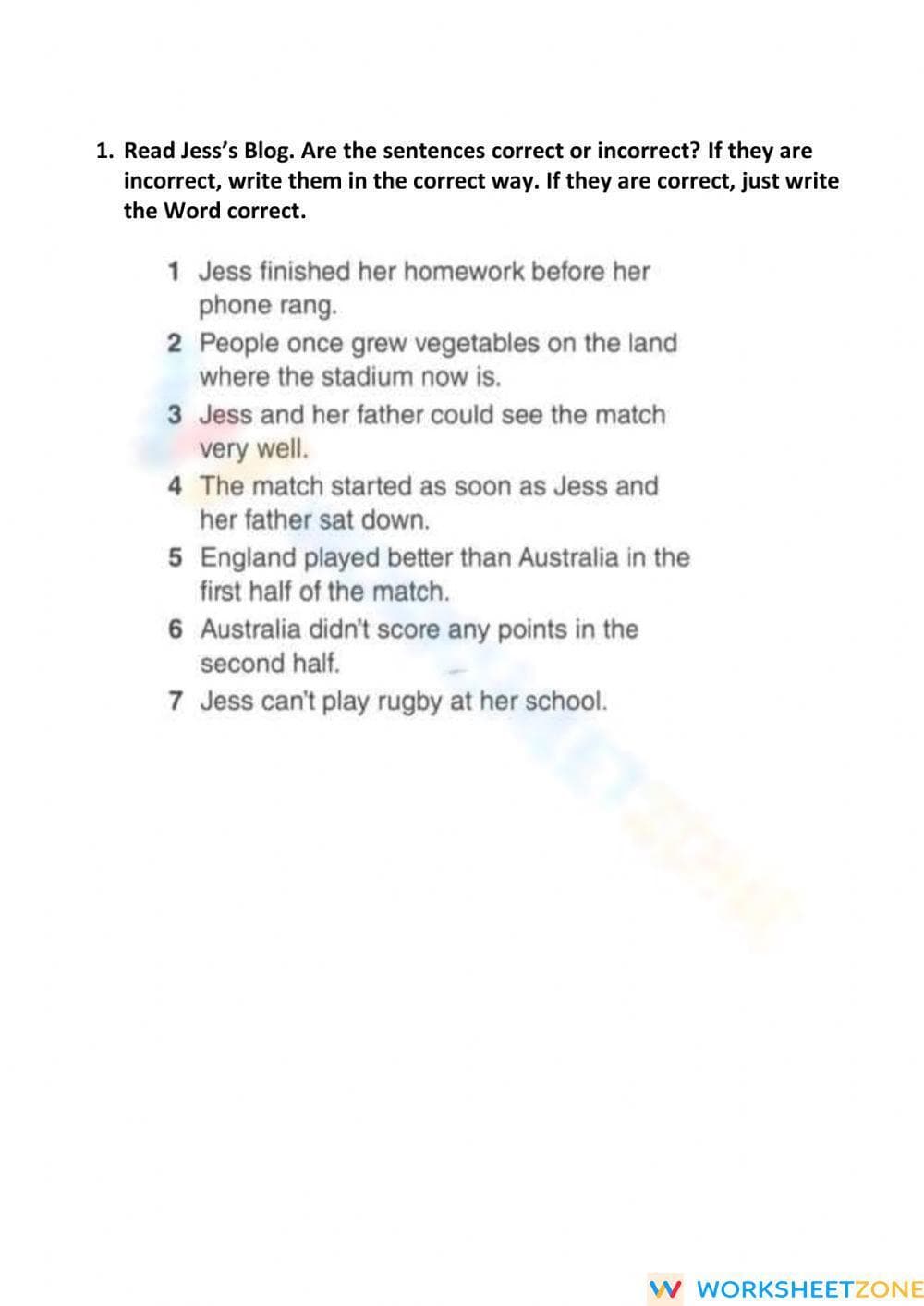 Printable Grade 8 Reading Comprehension: Jess's Blog - Page 2
