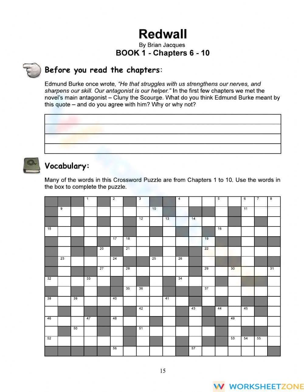 Redwall Novel Study Part 2 Worksheet | Grade 7-10 Essential - Page 6