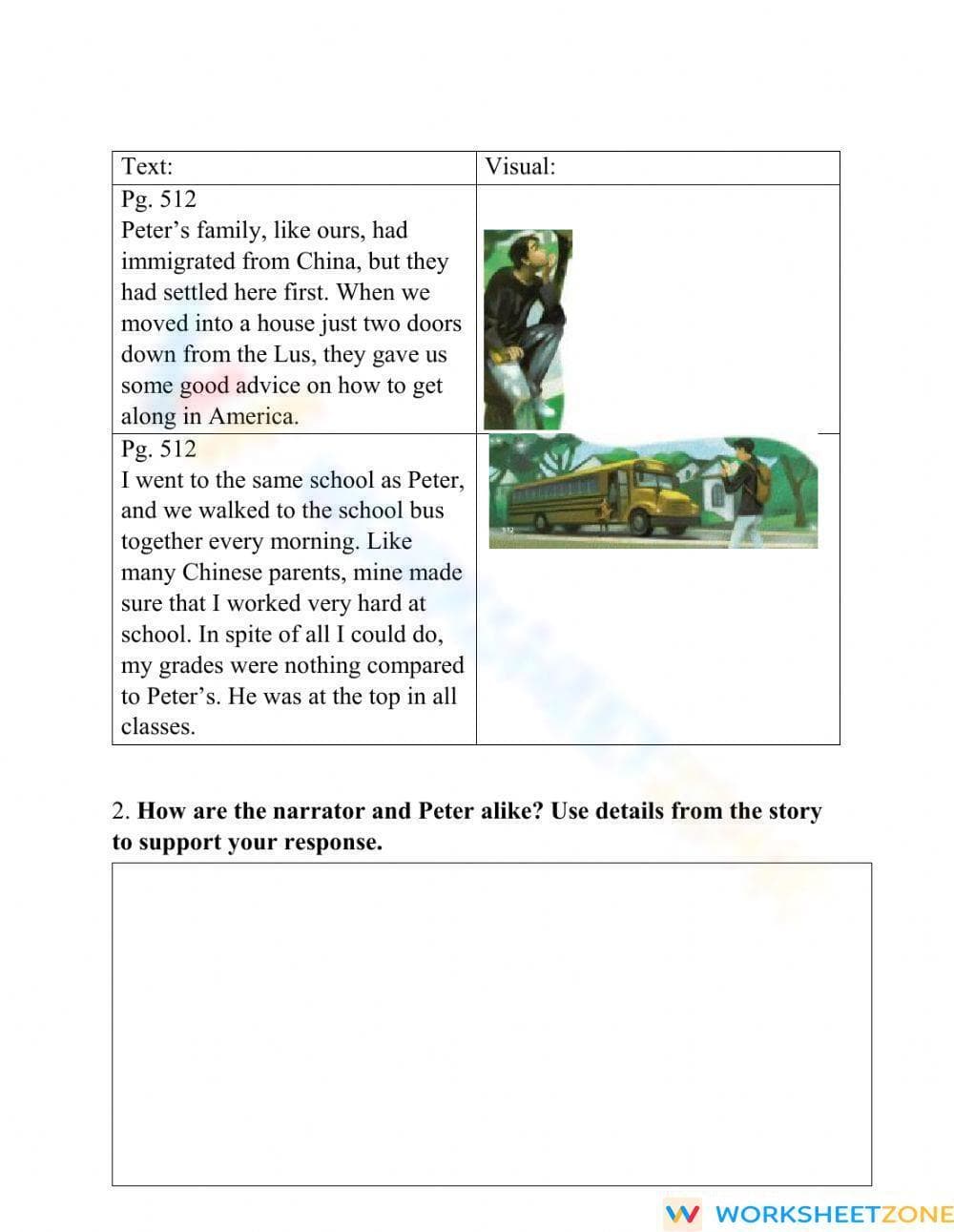 Aligned RL.5.1 Worksheet: Lafff RADD Questions – Grade 5 - Page 2