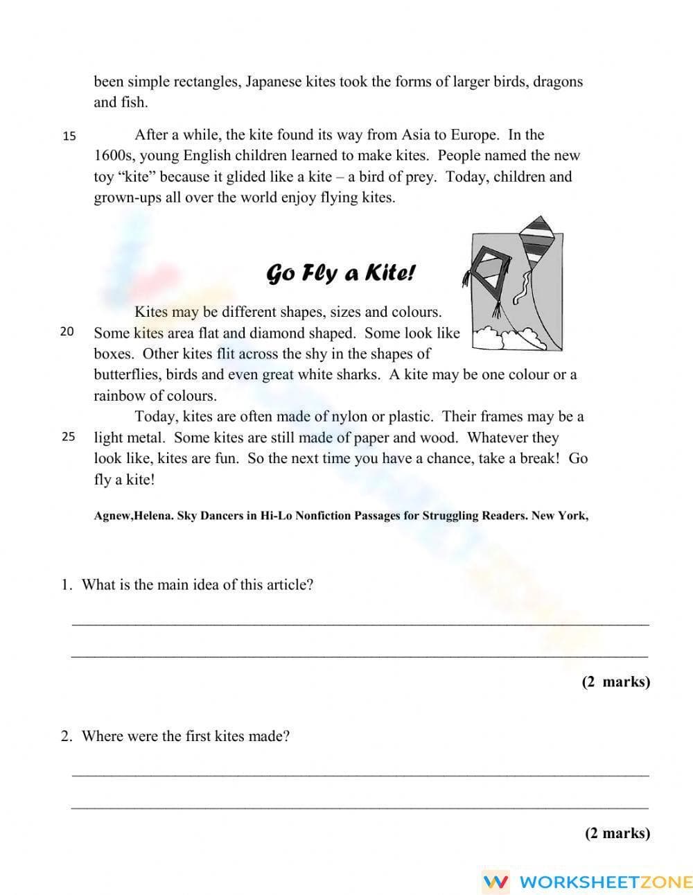 CCSS RI.4.2 Worksheet: Main Idea & Details — Grade 4 Aligned - Page 2