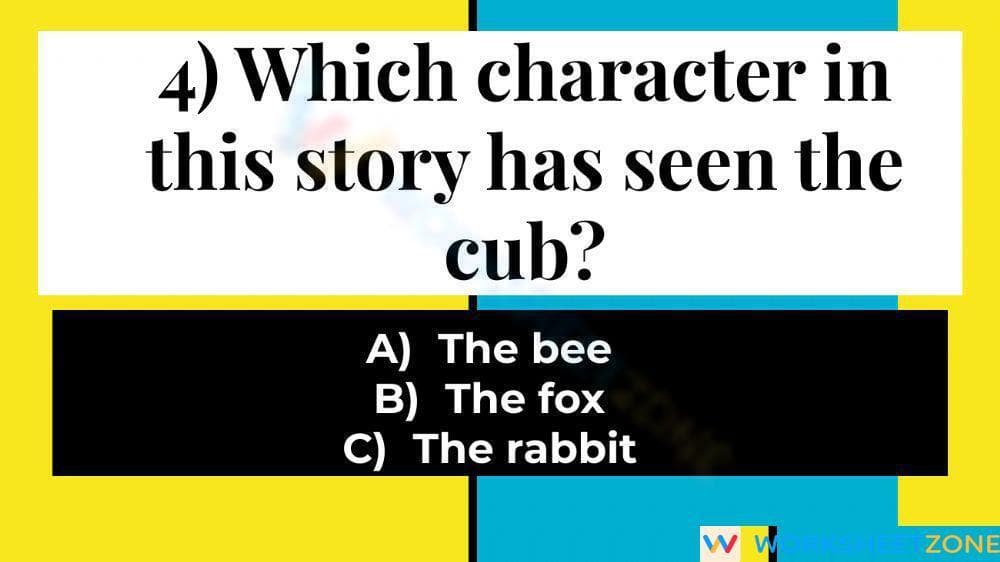 Grade 2 Where is Cub? Quiz — Printable Essential Worksheet - Page 4