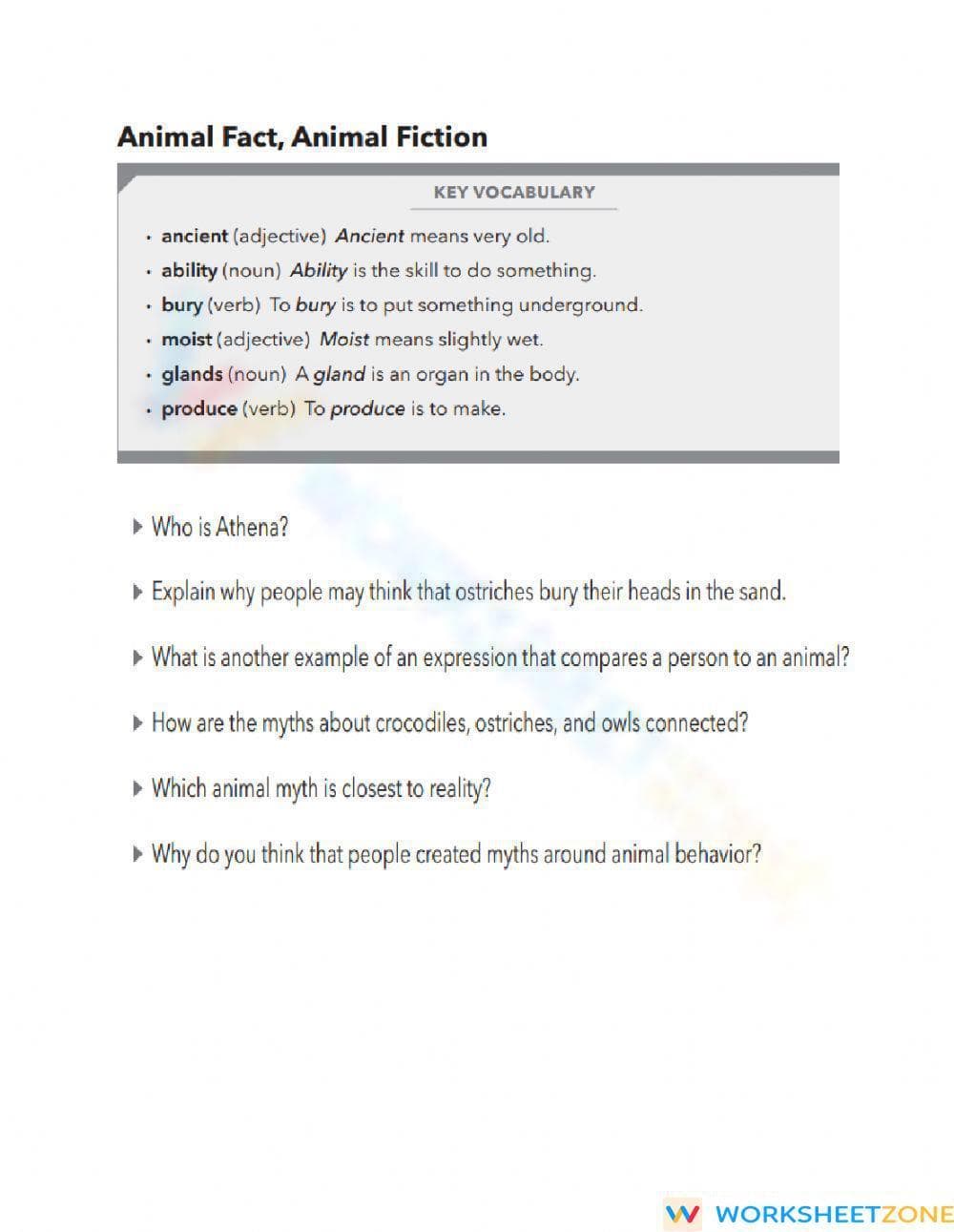 Animal Fact vs. Fiction Worksheet | Grade 5 Essential - Page 3