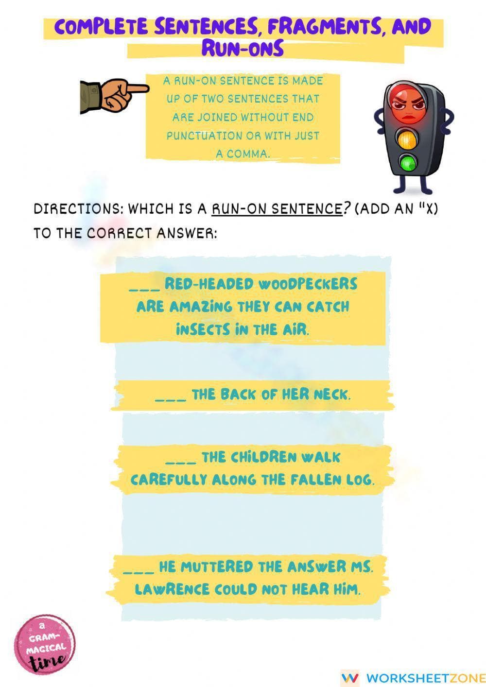 Grade 4-6 Sentence Structure — Printable No-Prep Worksheet - Page 3