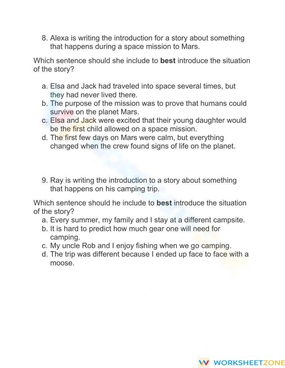 Printable Grade 4 Quiz: Tales of a Fourth Grade Nothing - Page 3