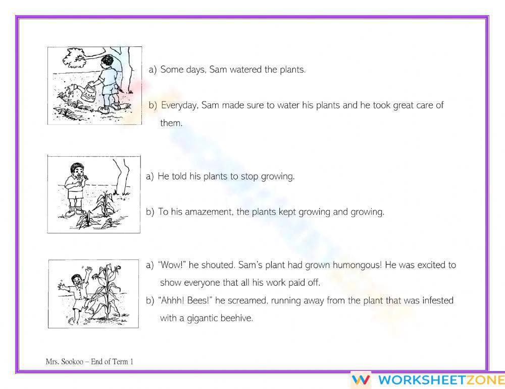 Grade 3 Sequencing — Printable No-Prep Worksheet - Page 3