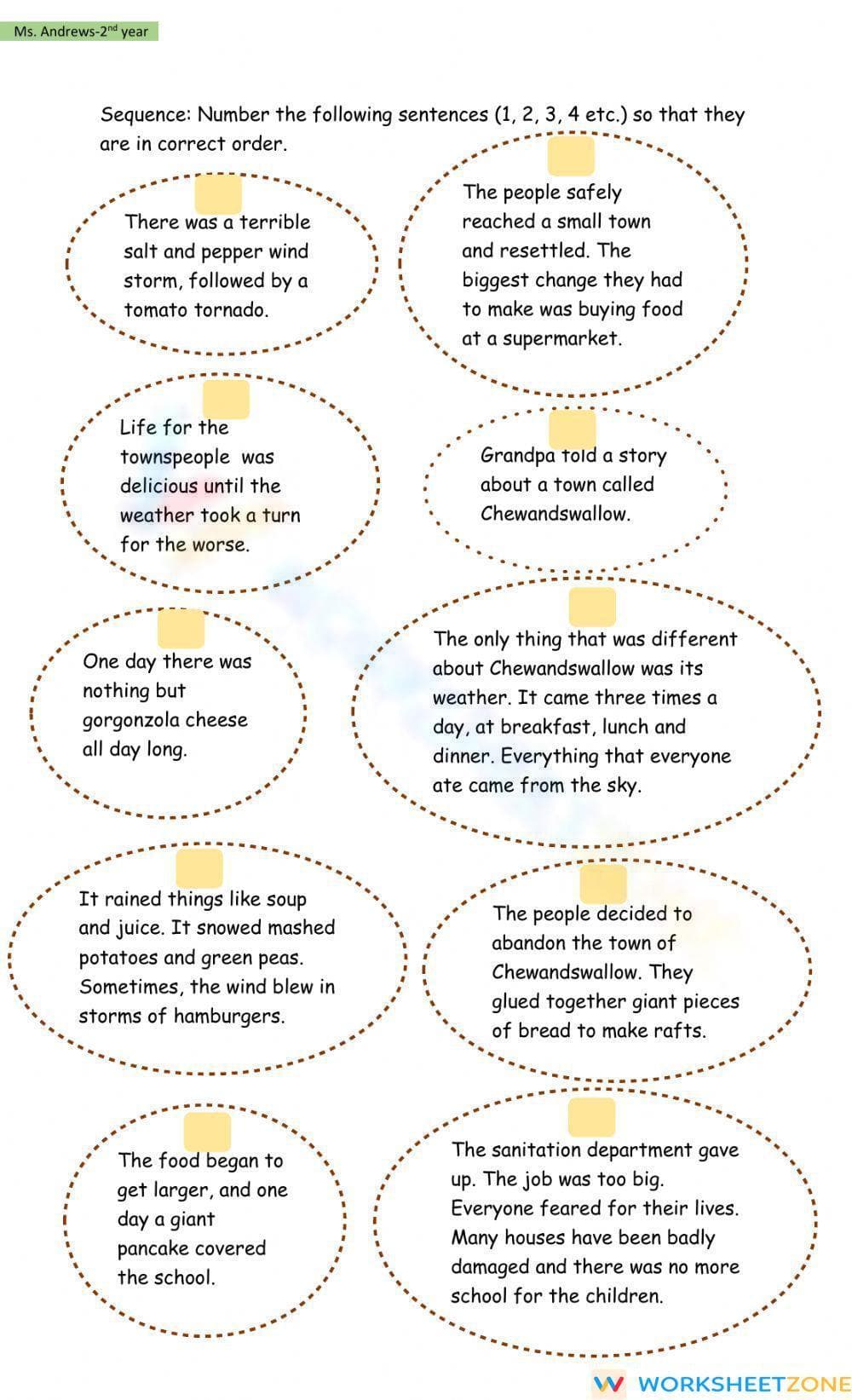 Printable Story Sequencing Worksheet | Grade 2 ELA - Page 2