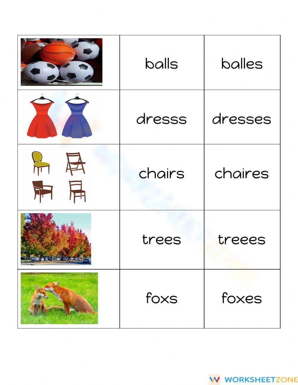 Printable Plural Nouns Worksheet | Grade 1 ELA - Page 2