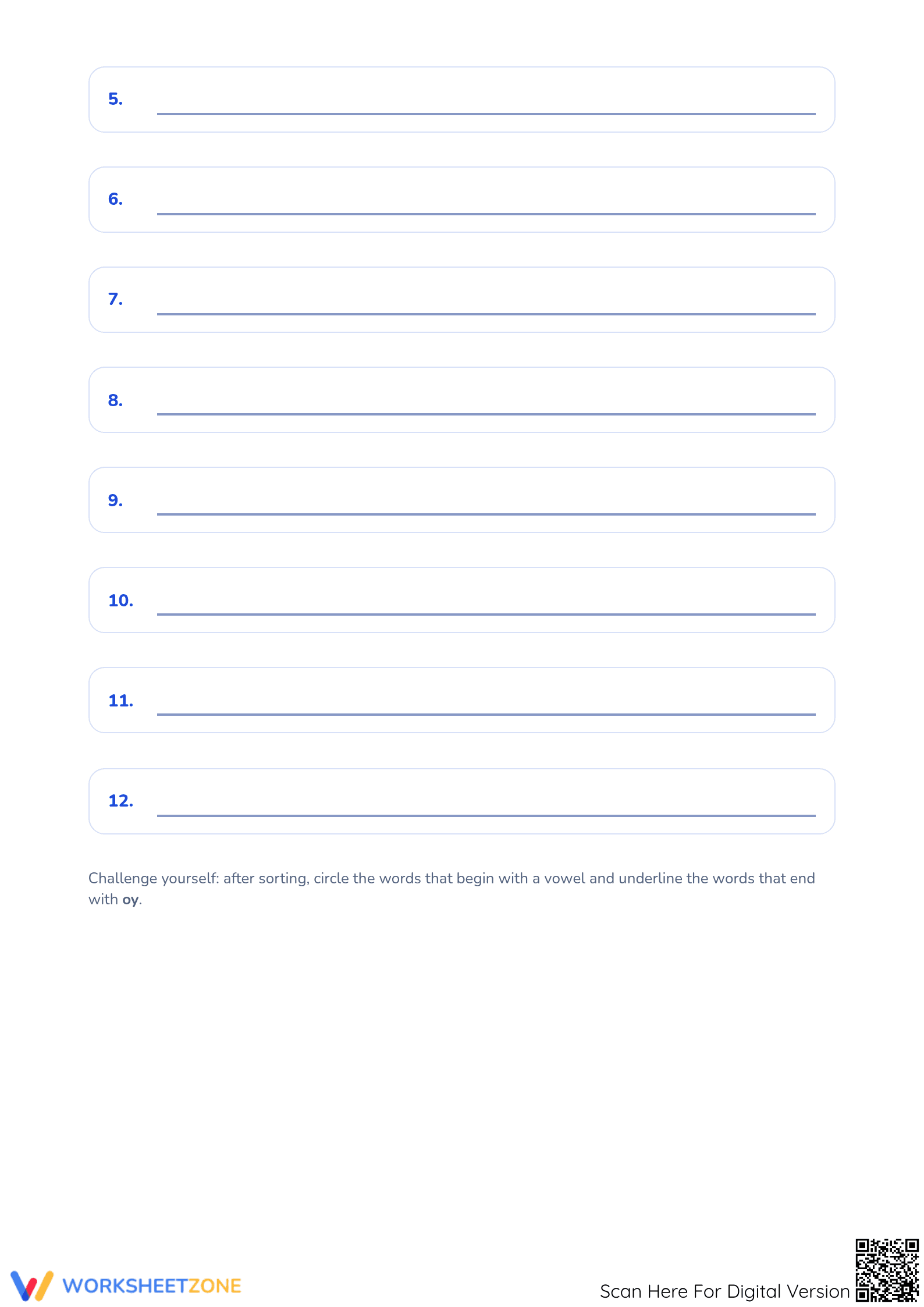 Oi and Oy ABC Order Worksheet | Printable Grade 3 ELA - Page 2
