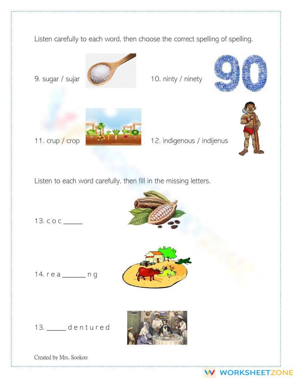 Essential Grade 2-3 Spelling Test | Printable Worksheet - Page 2