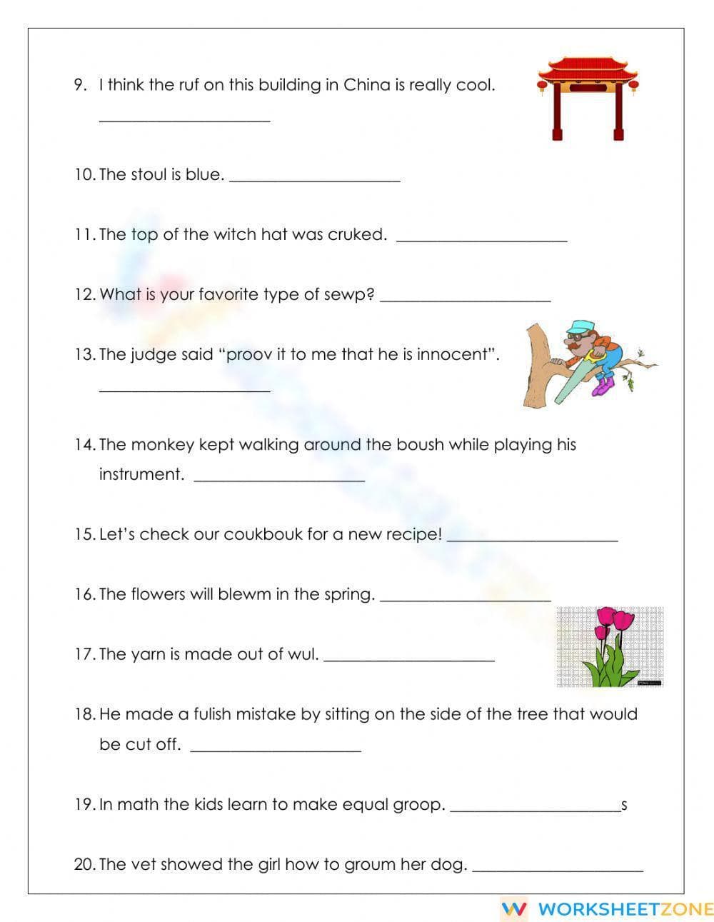 Grade 4 Spelling ou and oo — Essential No-Prep Worksheet - Page 2