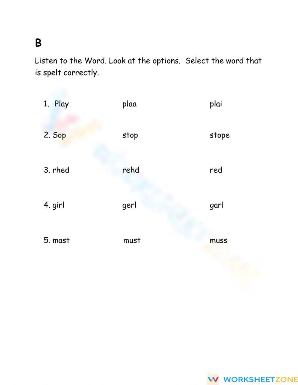Spelling 1 Worksheet | Grade K-2 Printable Essential - Page 2