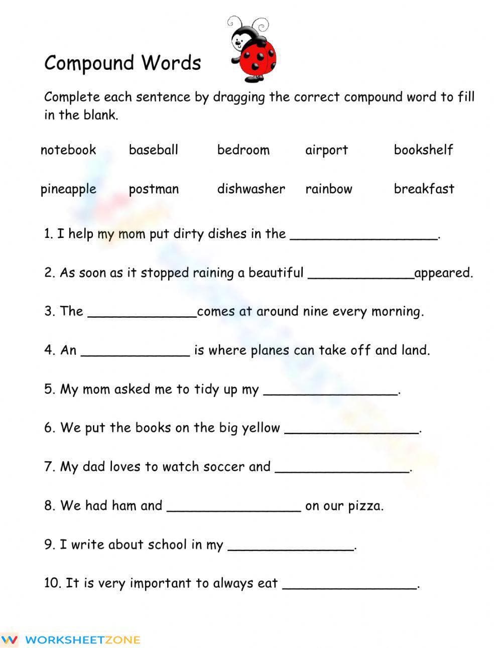 Compound Words Practice And Word Building Worksheets - Page 2