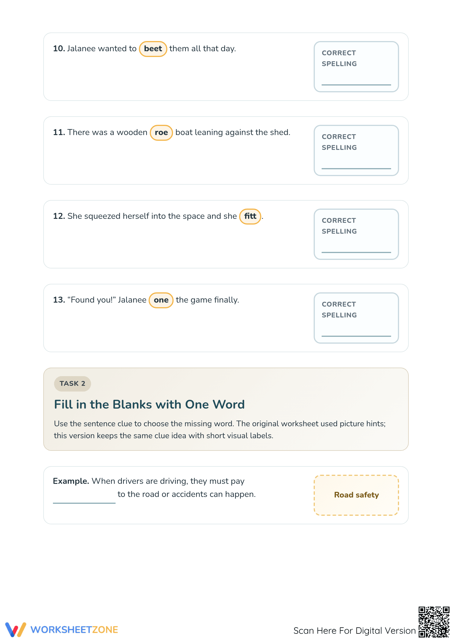 Essential Spelling Worksheet | Grade 4 High-Frequency Words - Page 3