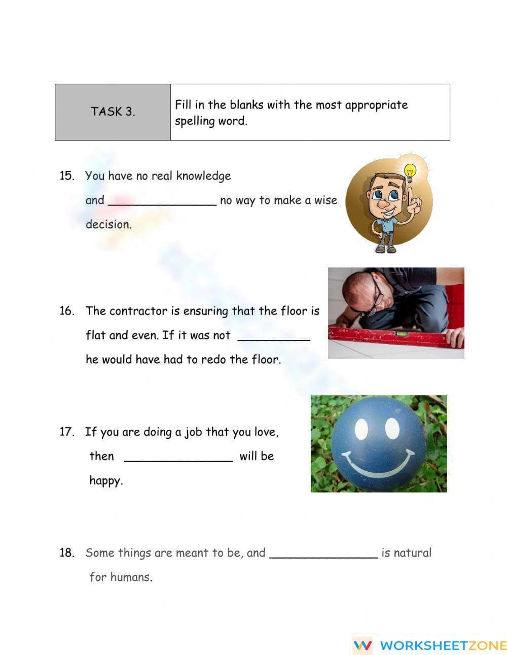 Essential High Frequency Words Spelling Worksheet | Grade 4 - Page 3