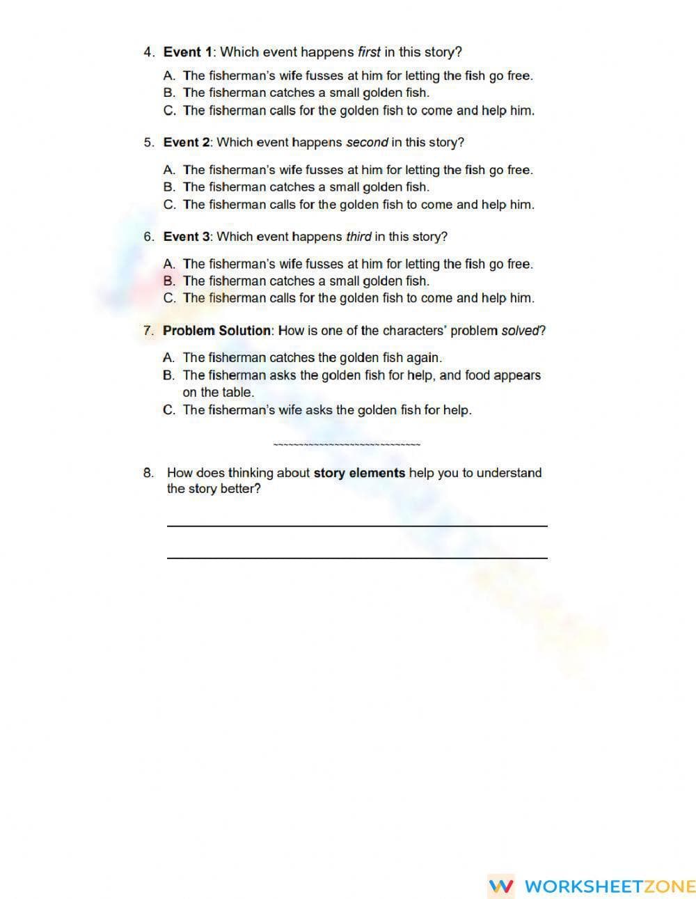 Printable Story Elements Worksheet | Grade 4 ELA Essential - Page 3